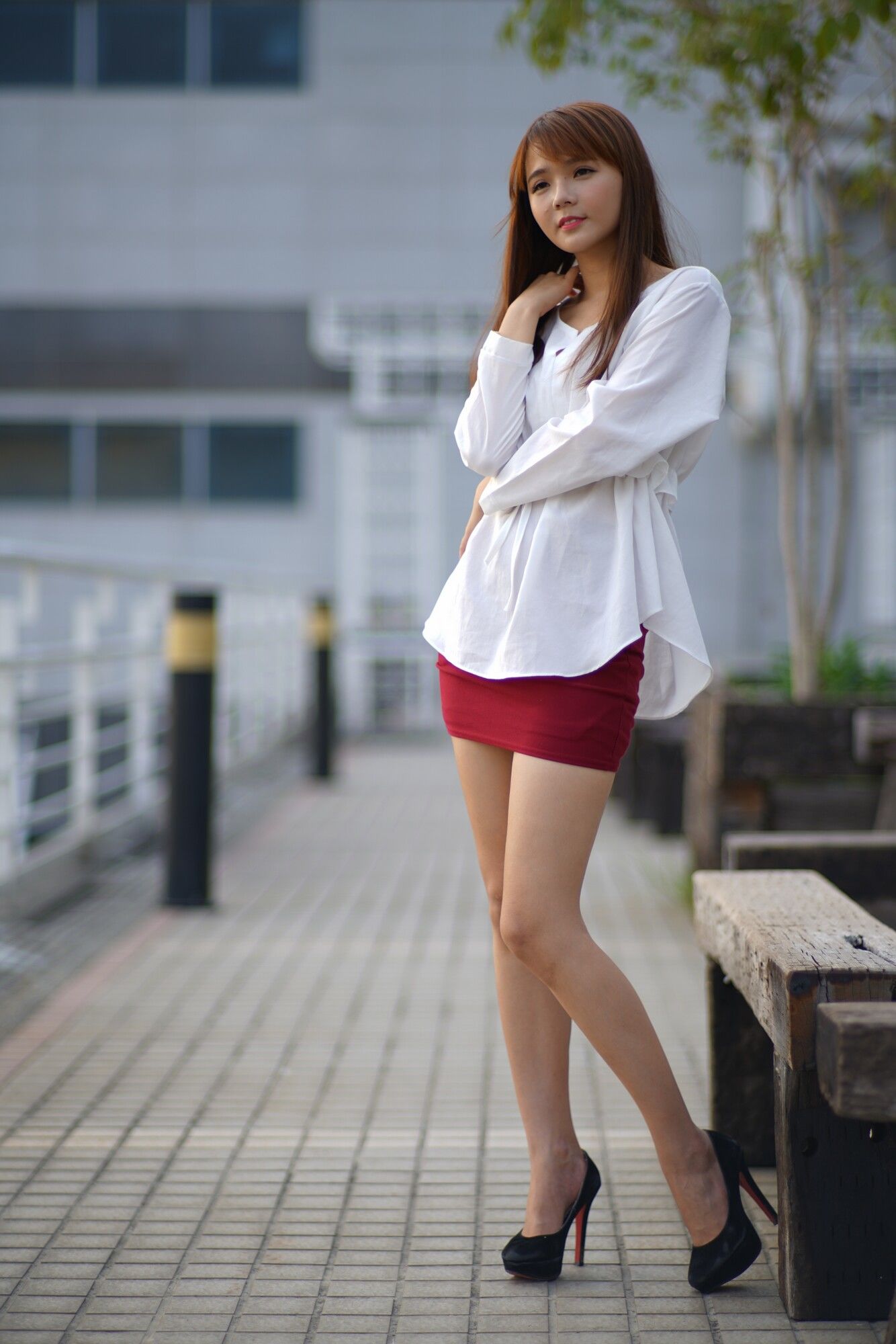 苏郁媛《烏日高鐵～街拍包臀裙》-图53