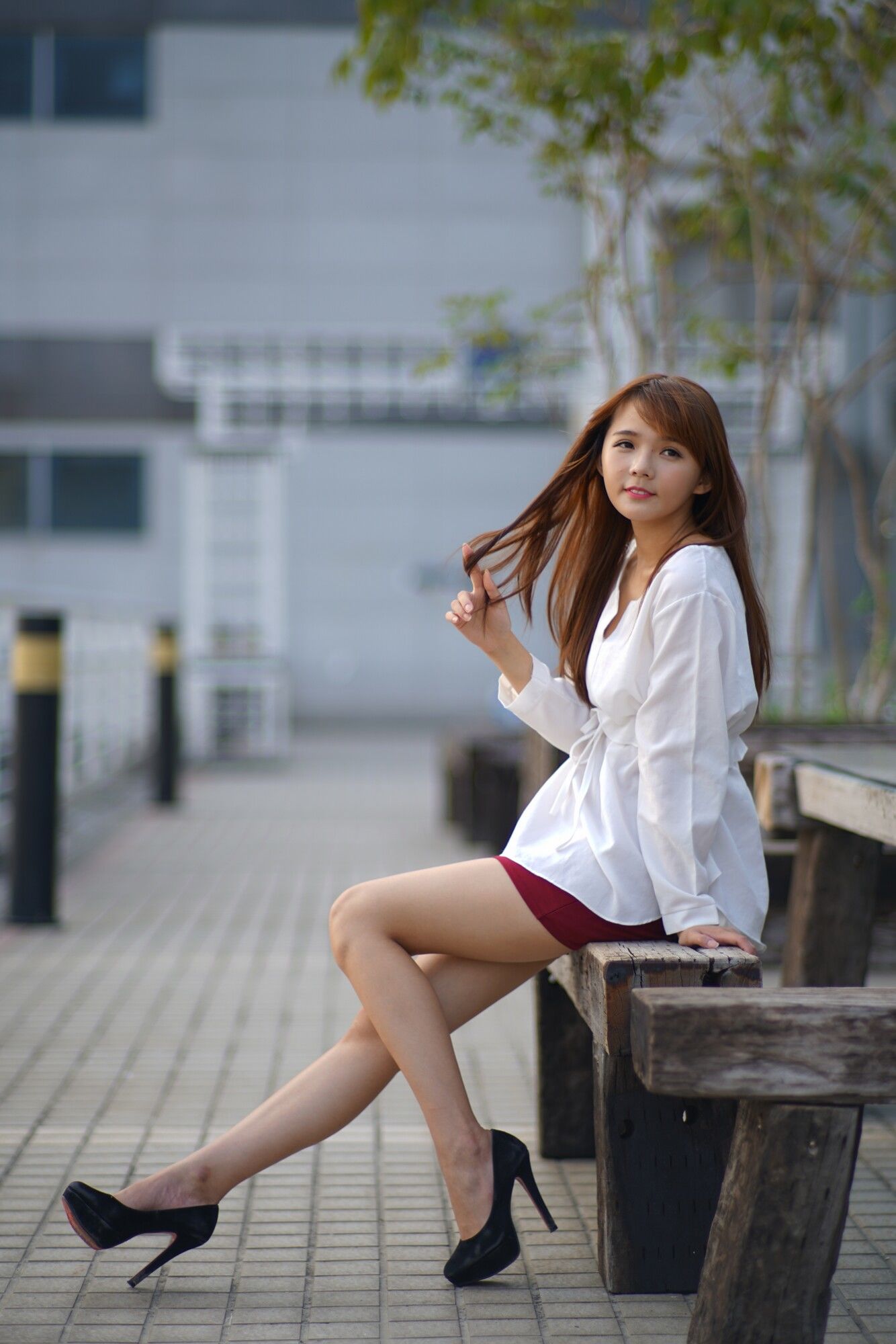 苏郁媛《烏日高鐵～街拍包臀裙》-图8