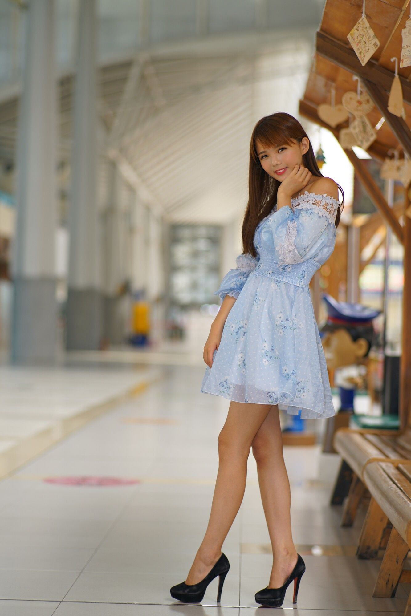 苏郁媛《烏日高鐵～连衣裙街拍》-图15