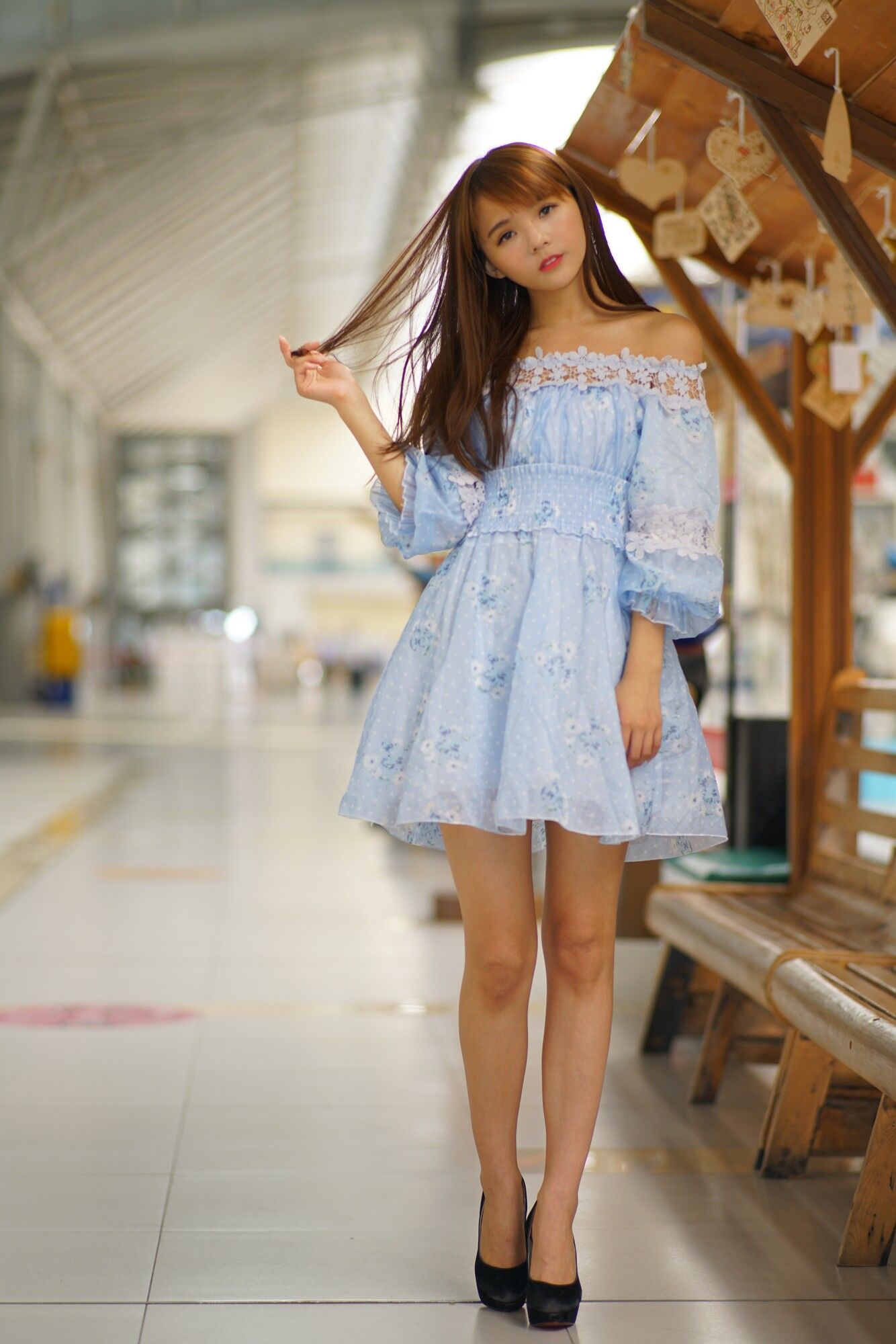 苏郁媛《烏日高鐵～连衣裙街拍》-图18