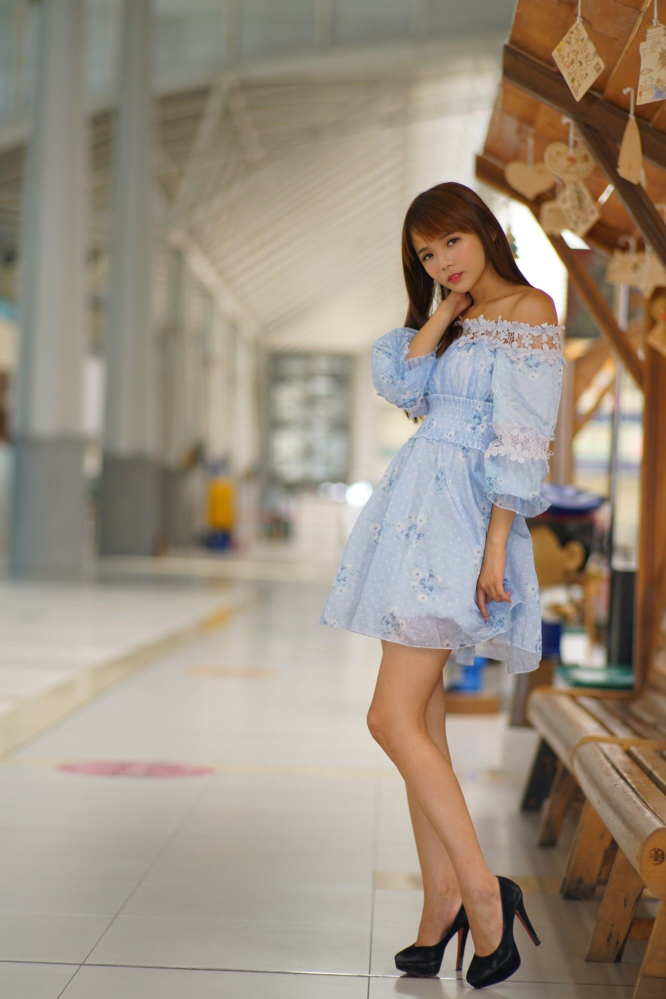 苏郁媛《烏日高鐵～连衣裙街拍》-图19