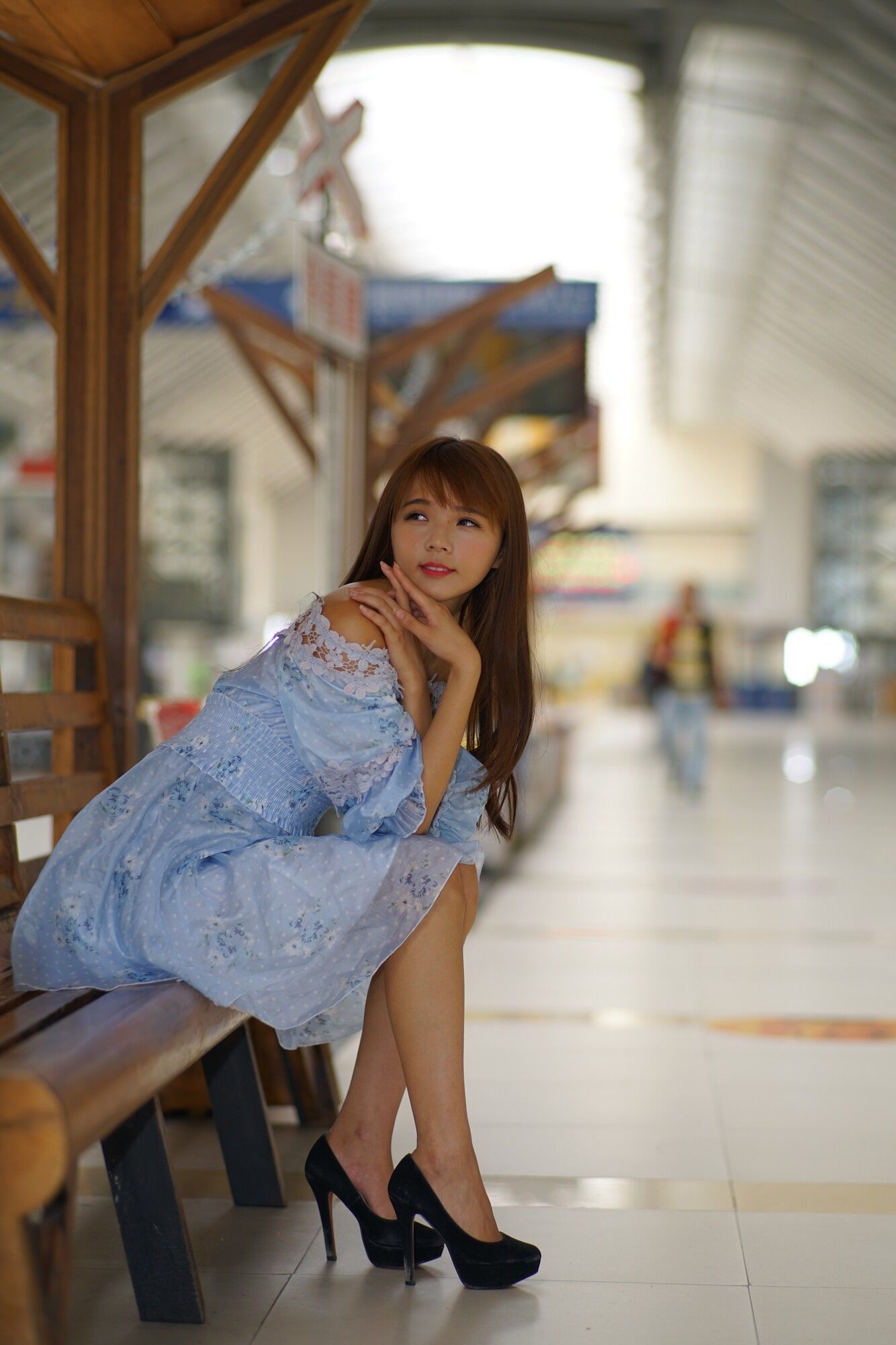 苏郁媛《烏日高鐵～连衣裙街拍》-图2