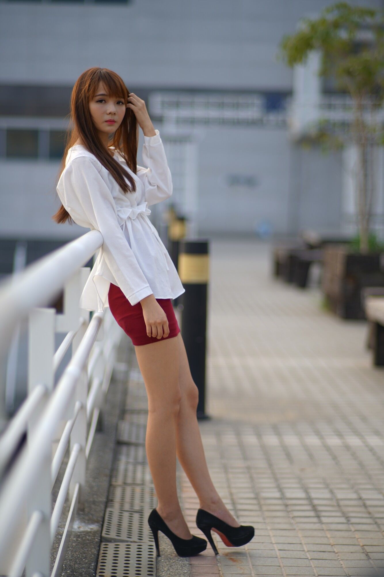 苏郁媛《烏日高鐵～连衣裙街拍》-图45