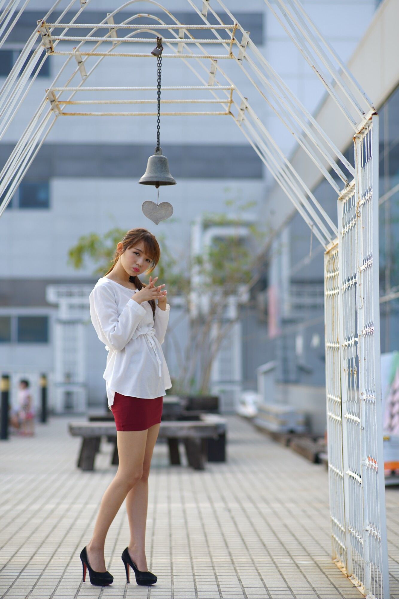 苏郁媛《烏日高鐵～连衣裙街拍》-图46