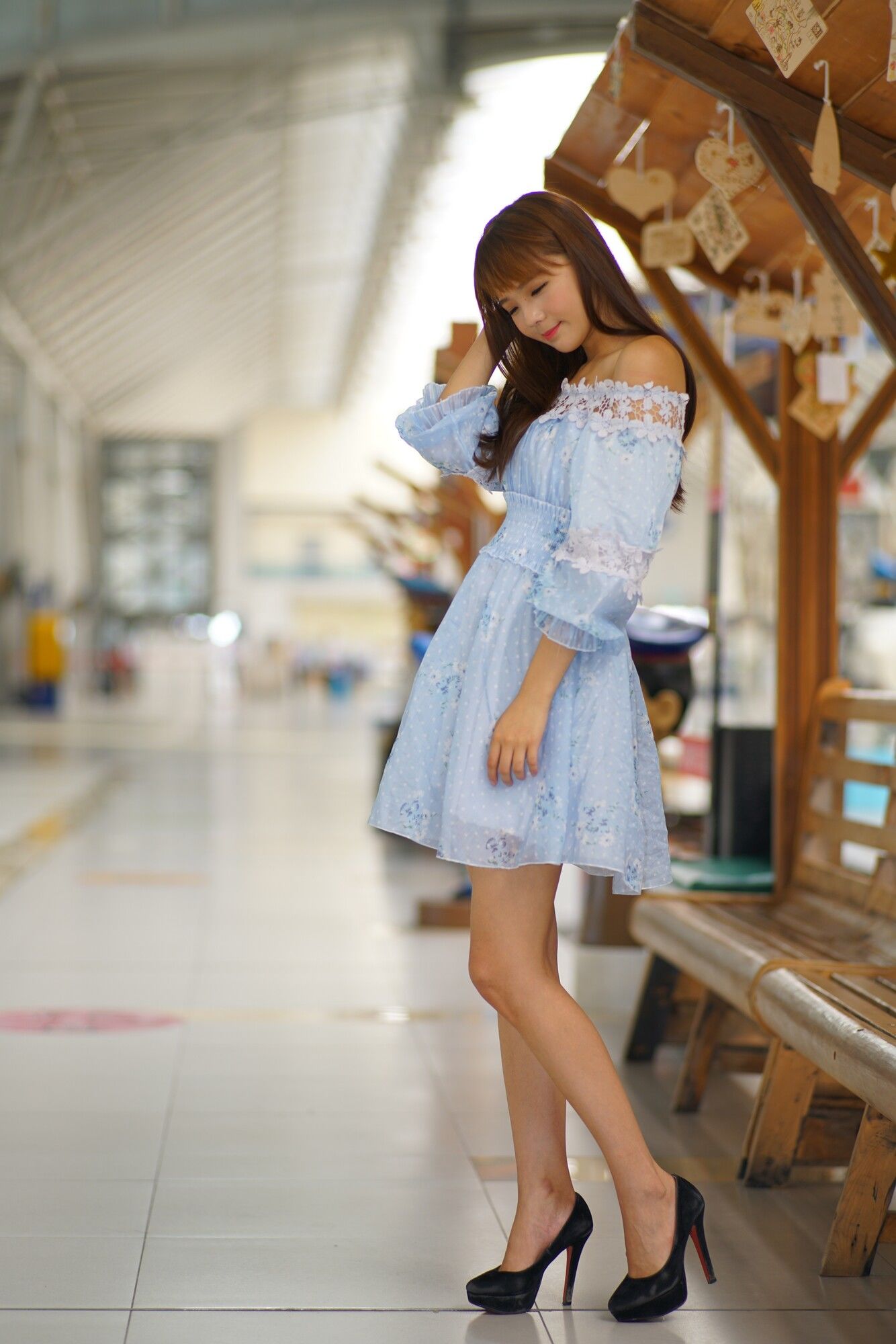 苏郁媛《烏日高鐵～连衣裙街拍》-图50