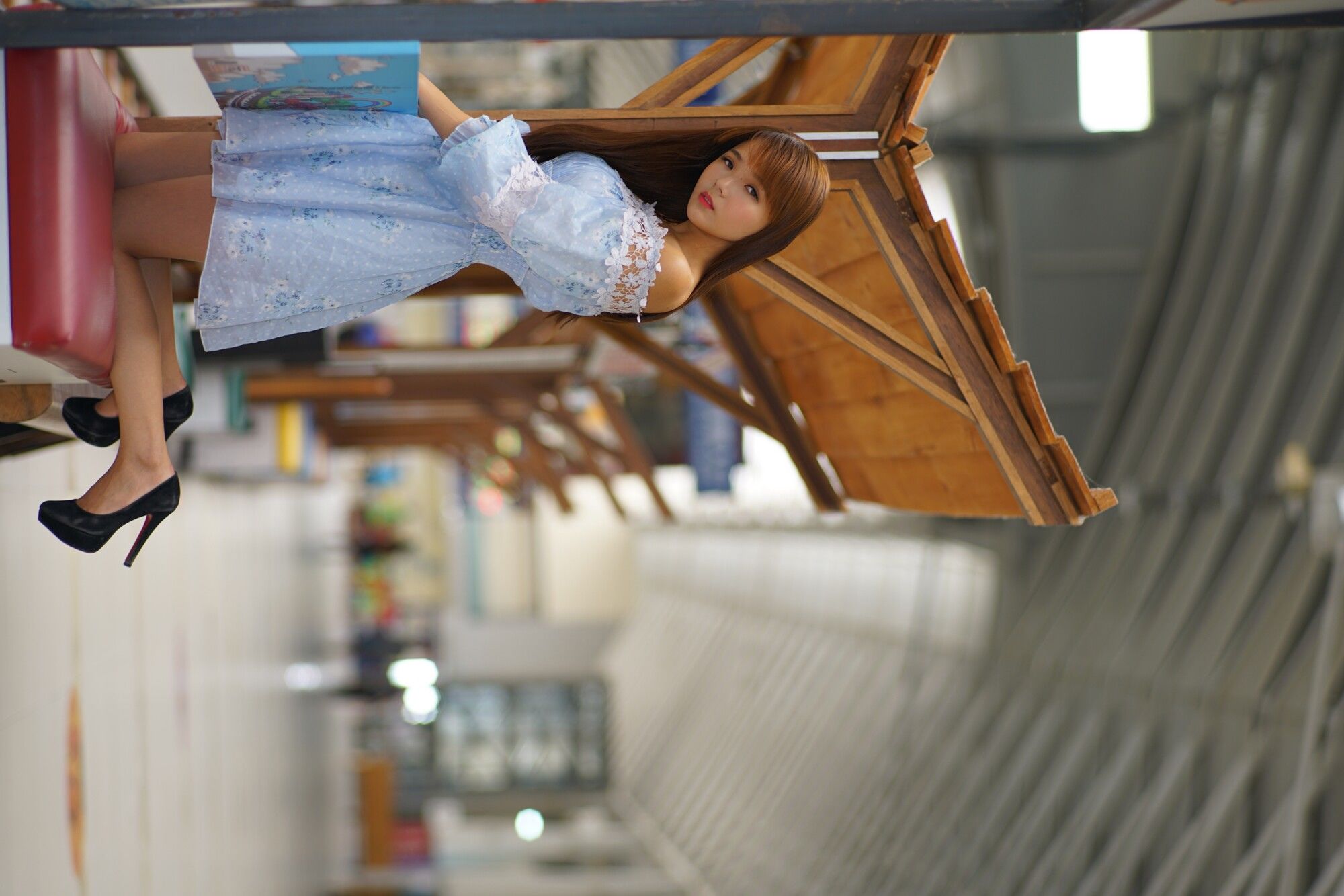 苏郁媛《烏日高鐵～连衣裙街拍》-图57