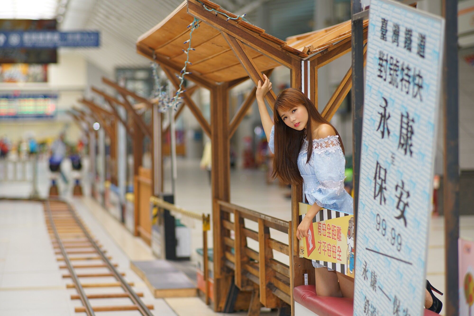 苏郁媛《烏日高鐵～连衣裙街拍》-图73