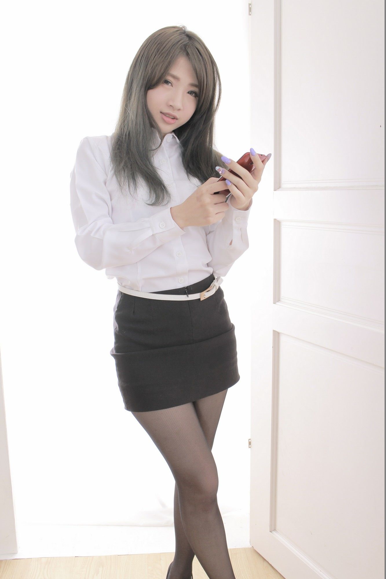 胡安绮 - 米果OL棚拍-图50