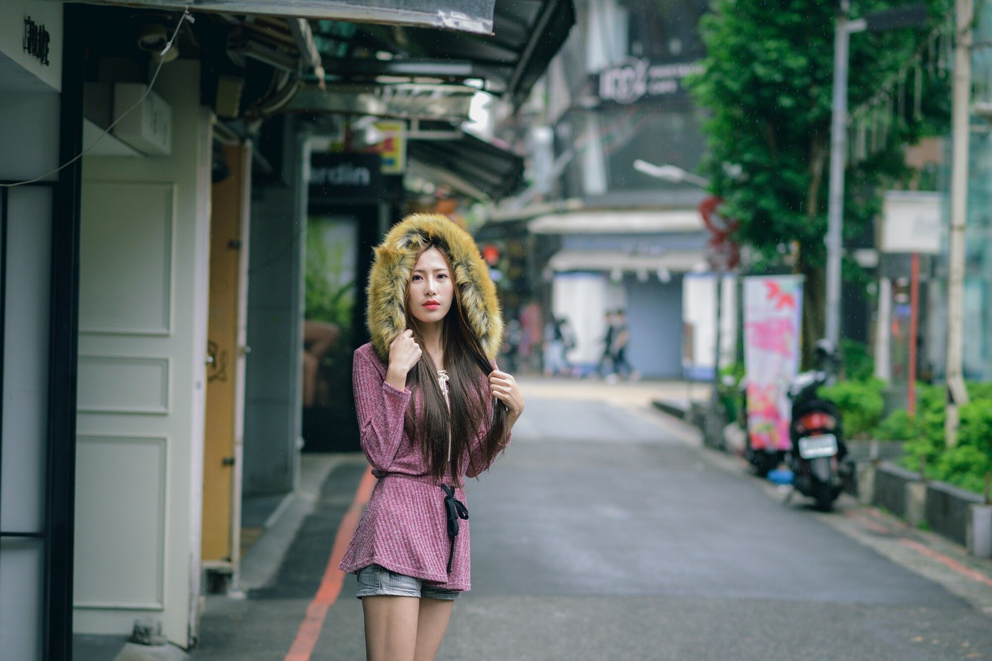 黄艾比Abbie - 长腿热裤街拍-图27