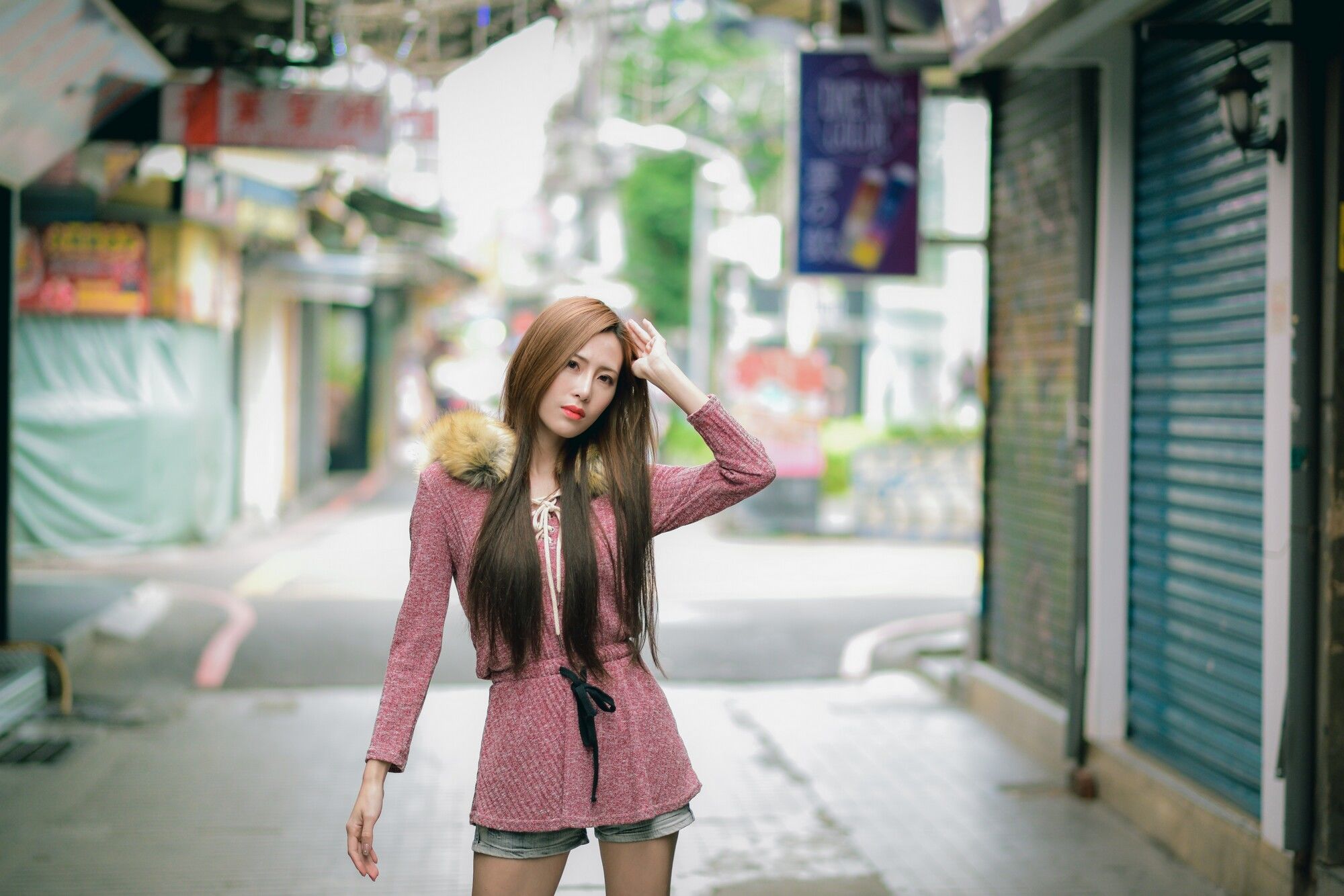 黄艾比Abbie - 长腿热裤街拍-图33