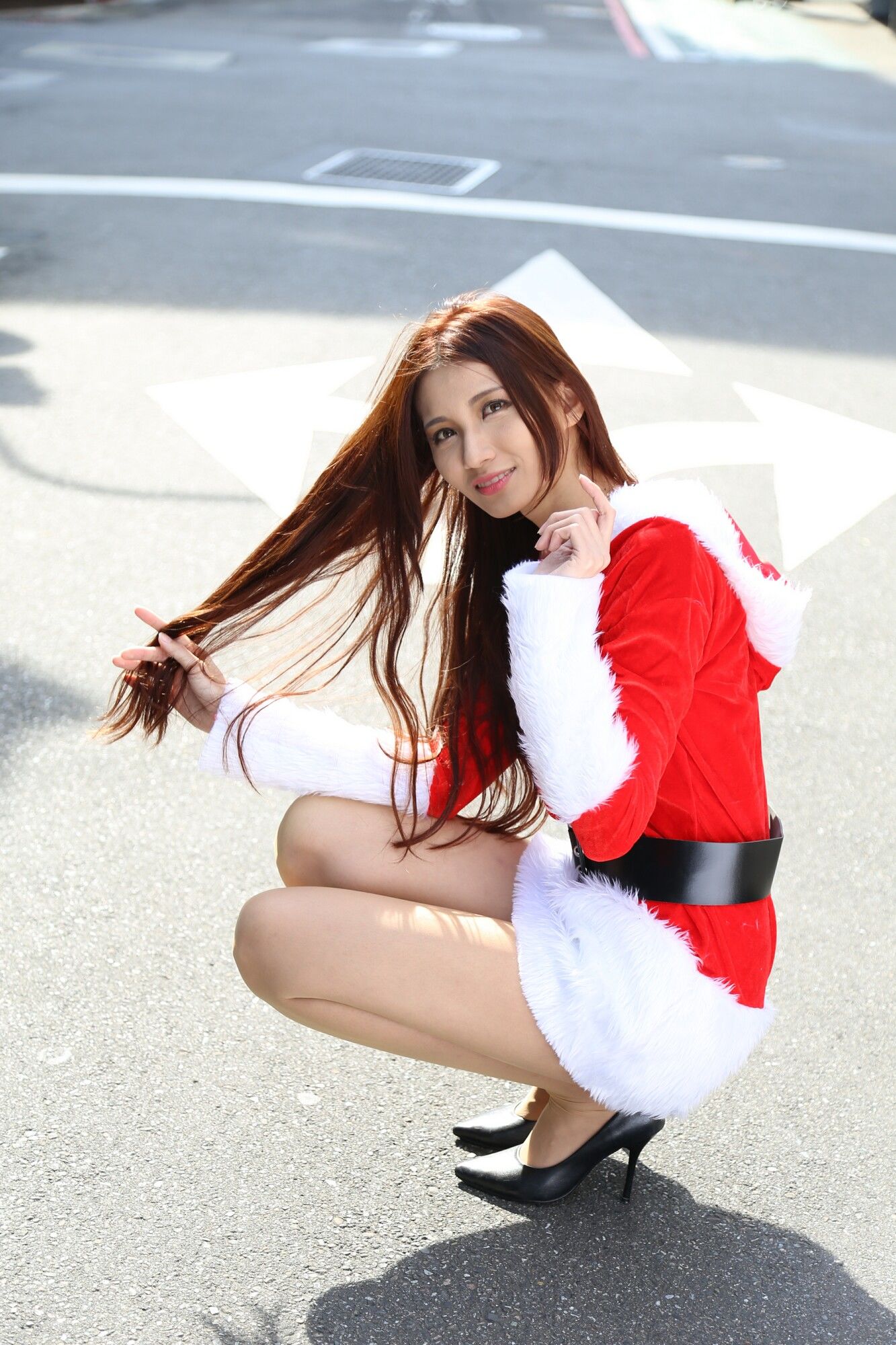 蔡译心Candice《长腿圣诞女郎街拍》-图62