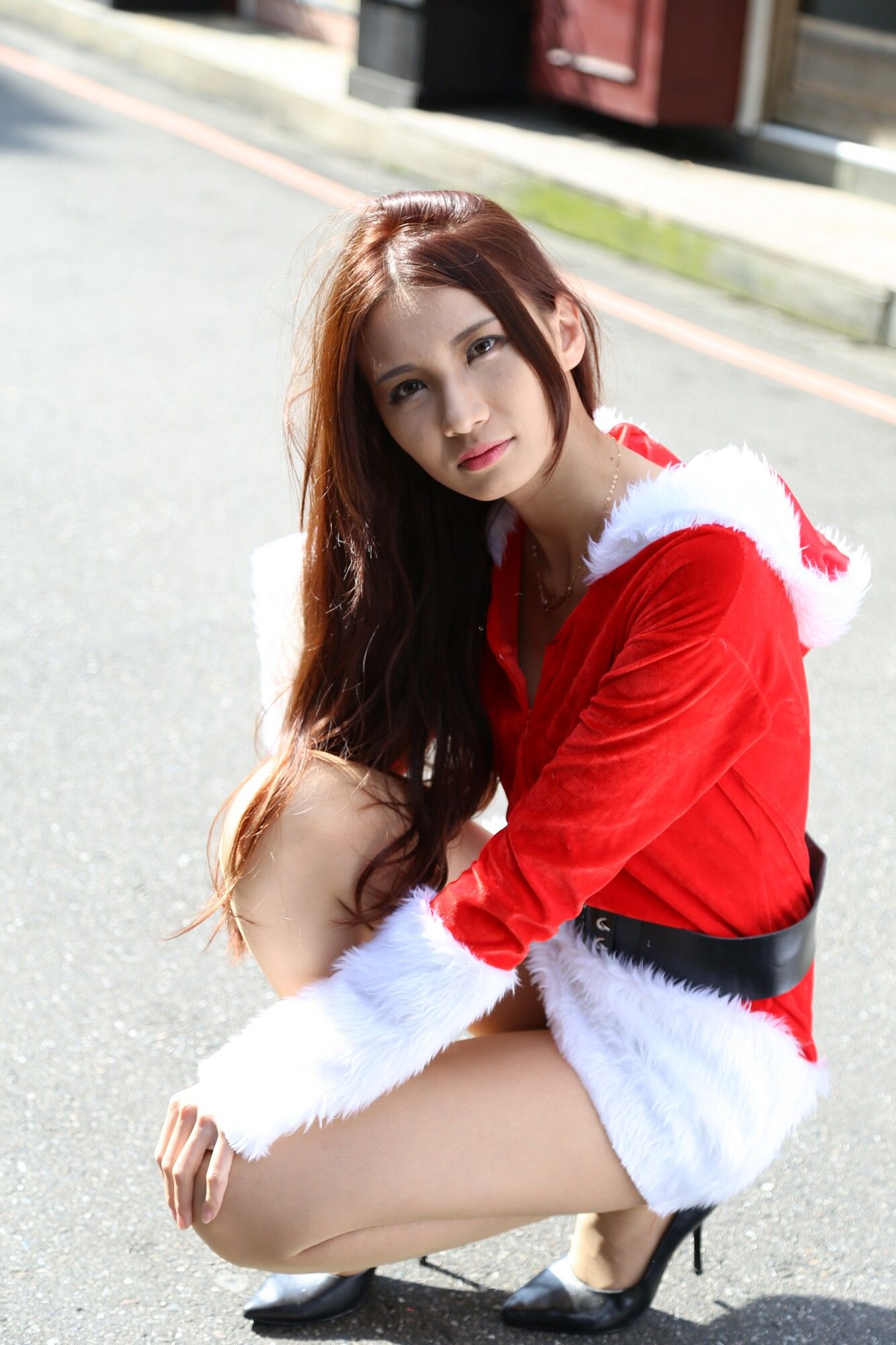 蔡译心Candice《长腿圣诞女郎街拍》-图64