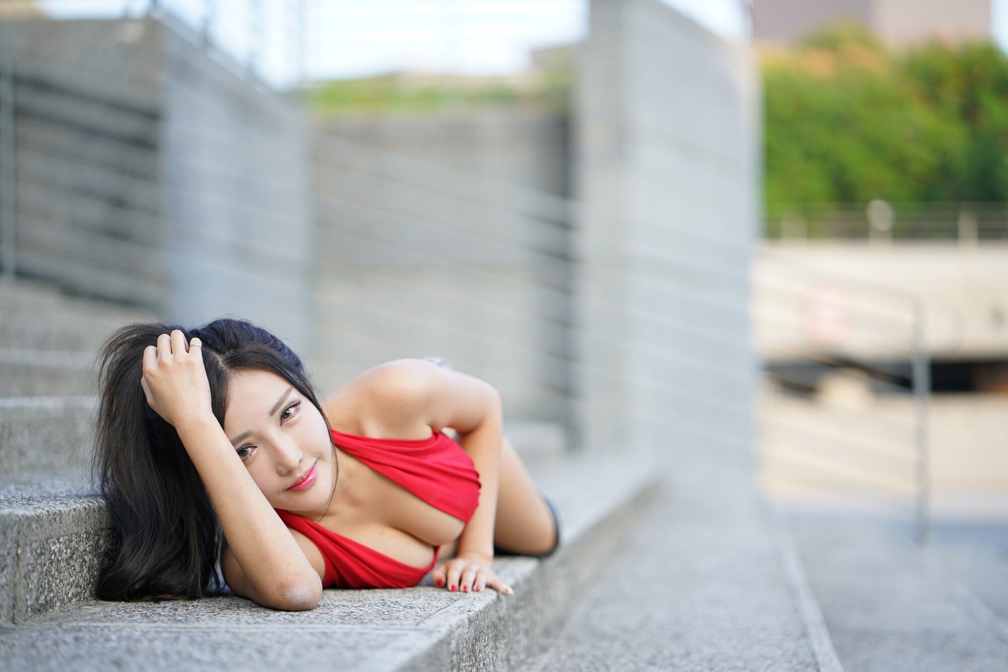 赵芸Syuan《台中美術館》牛仔长靴街拍-图51