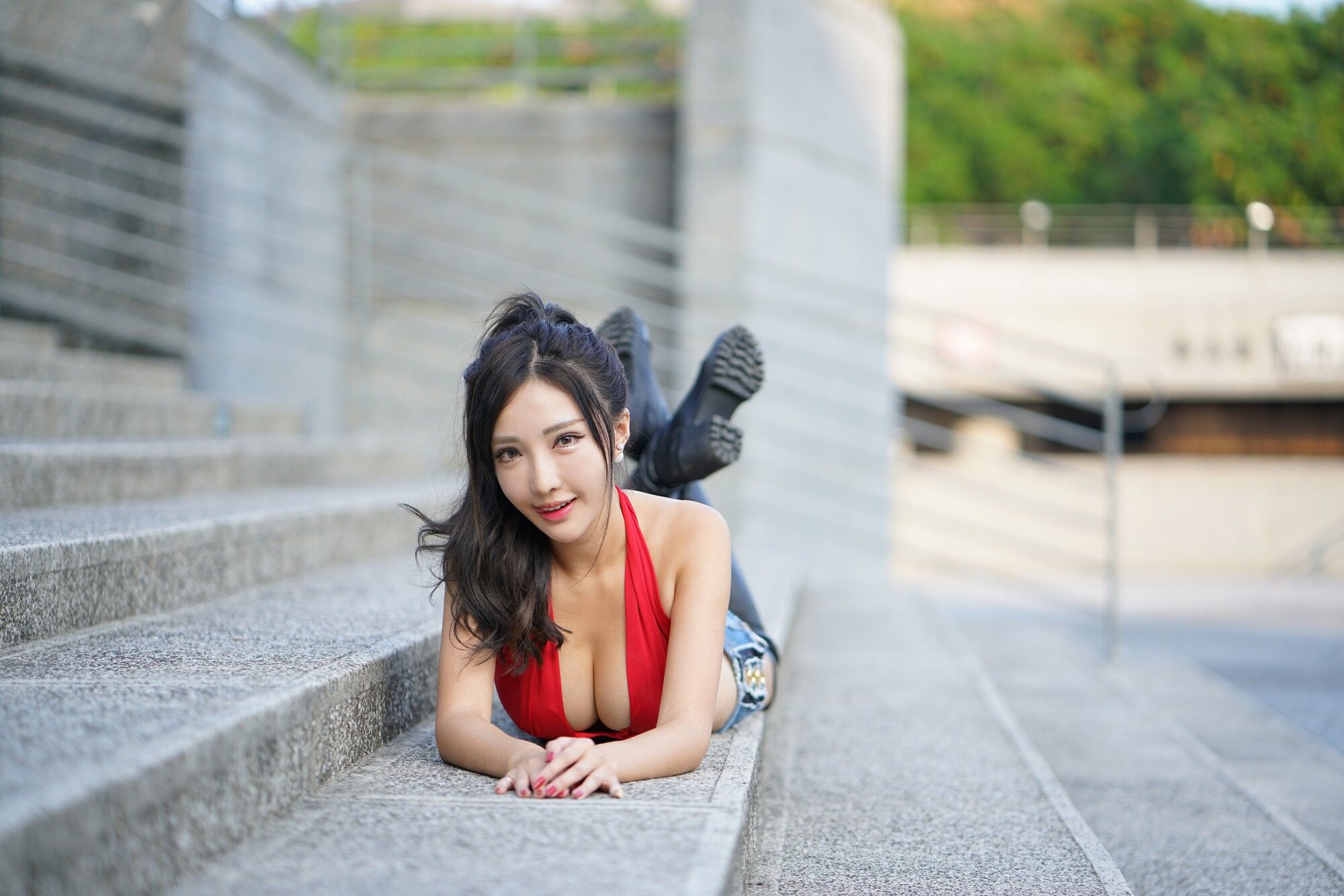 赵芸Syuan《台中美術館》牛仔长靴街拍-图62