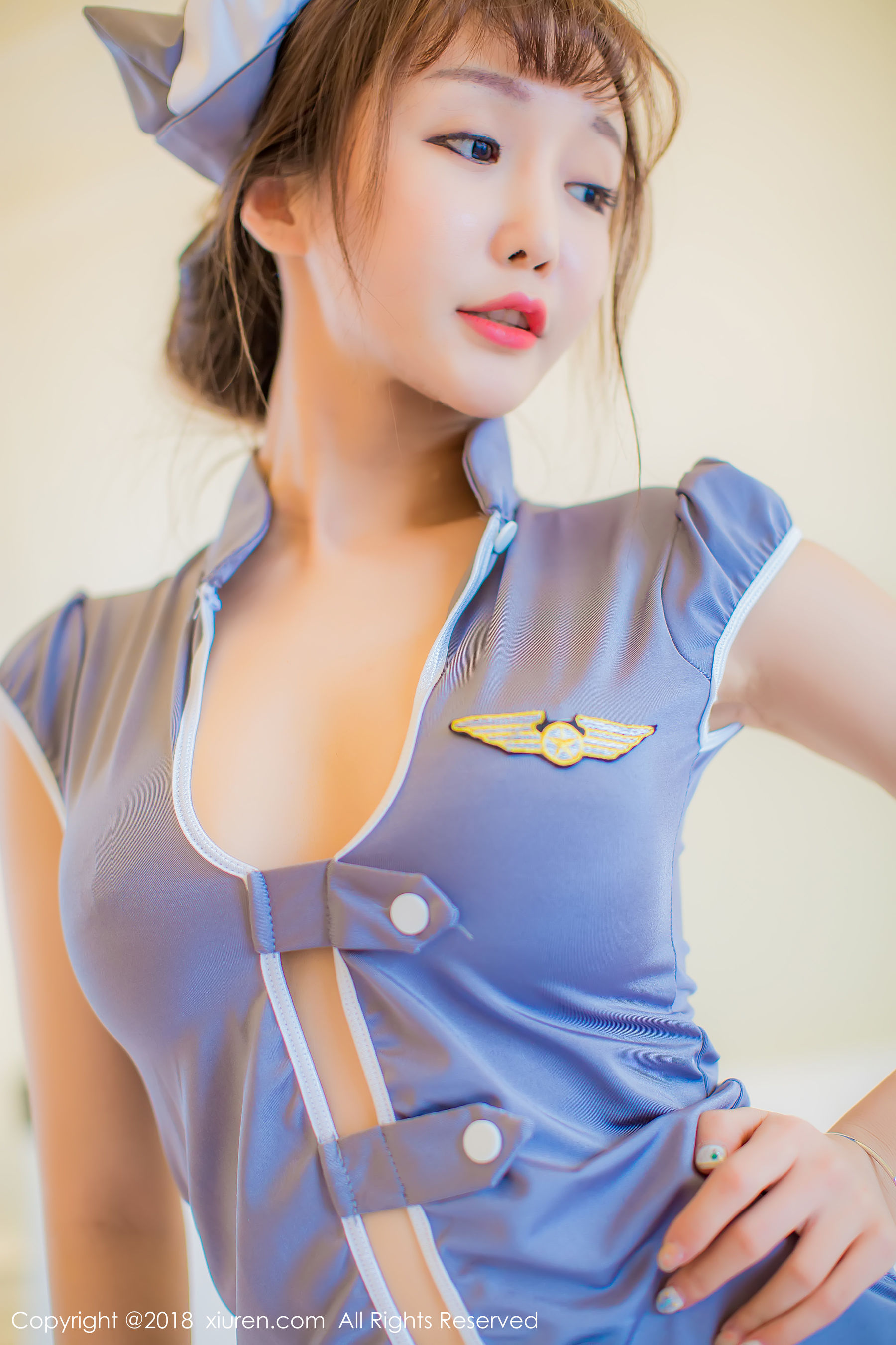 顾灿《乘务员的空乘制服诱惑》  No.1021-图22