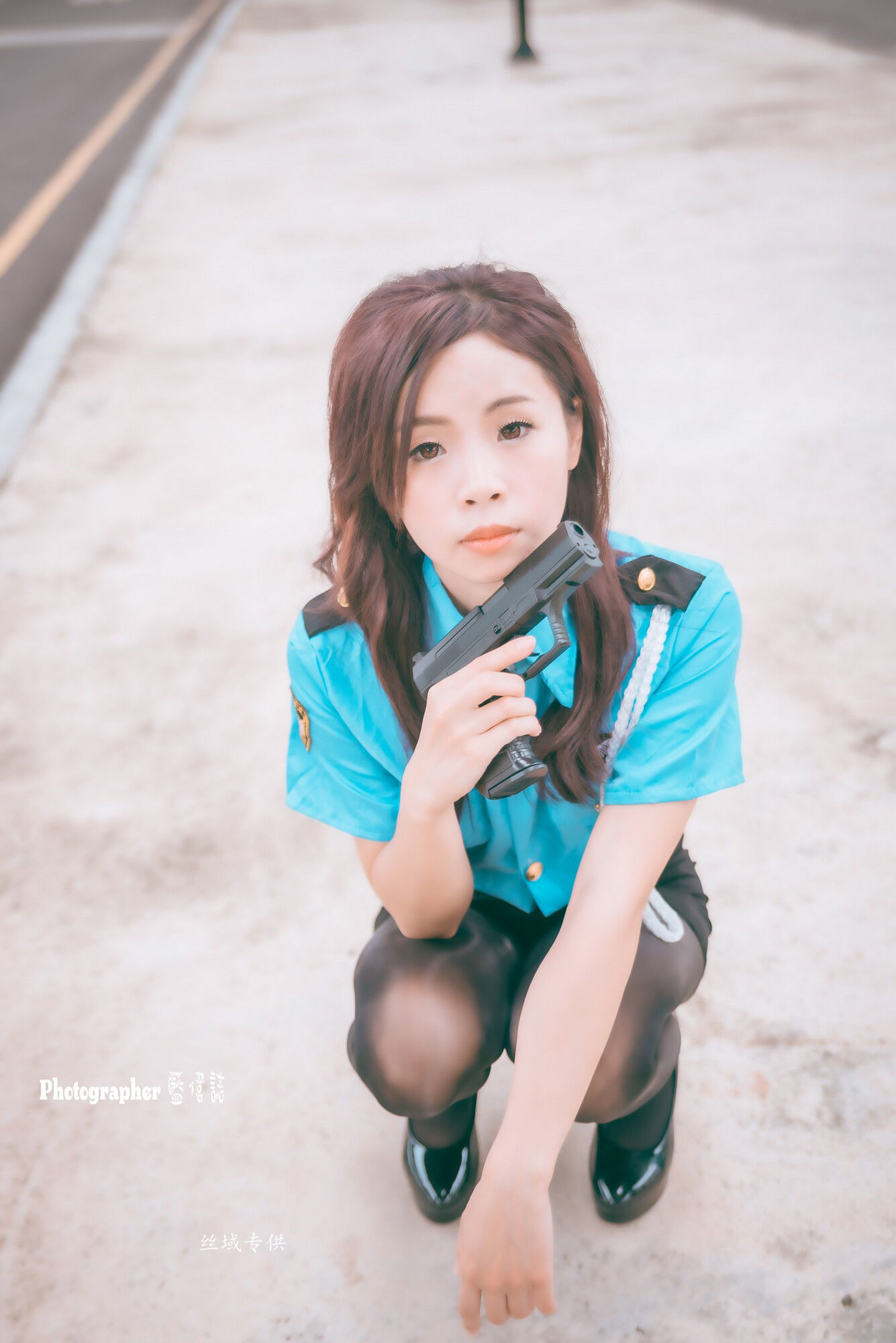 賴筱菁 中彰橋下-(女警黑丝）-图49