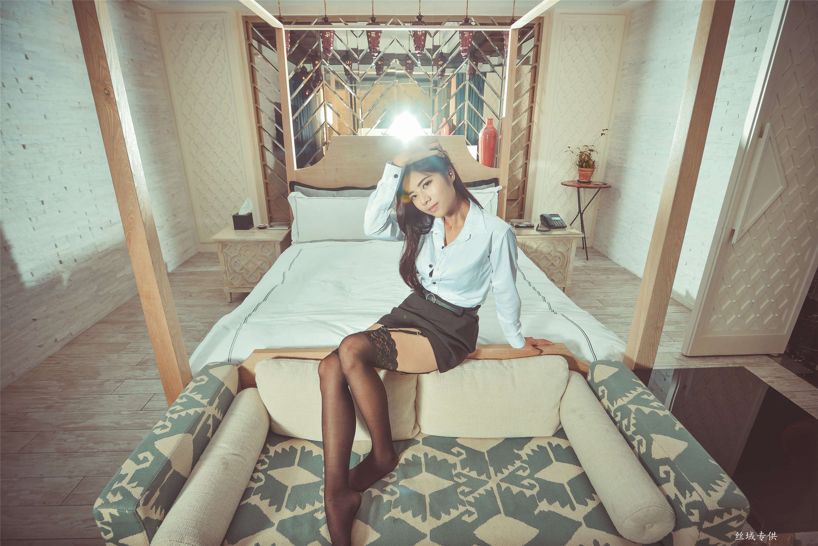 方唯真 性感.芭蕾城市渡假旅店 黑丝OL-图101