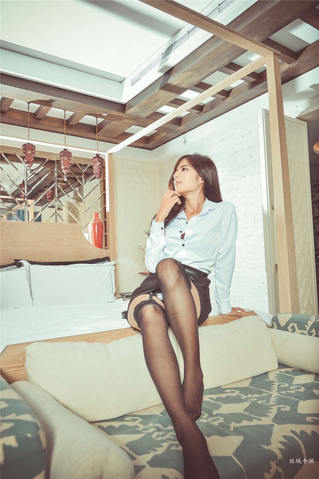 方唯真 性感.芭蕾城市渡假旅店 黑丝OL-图102