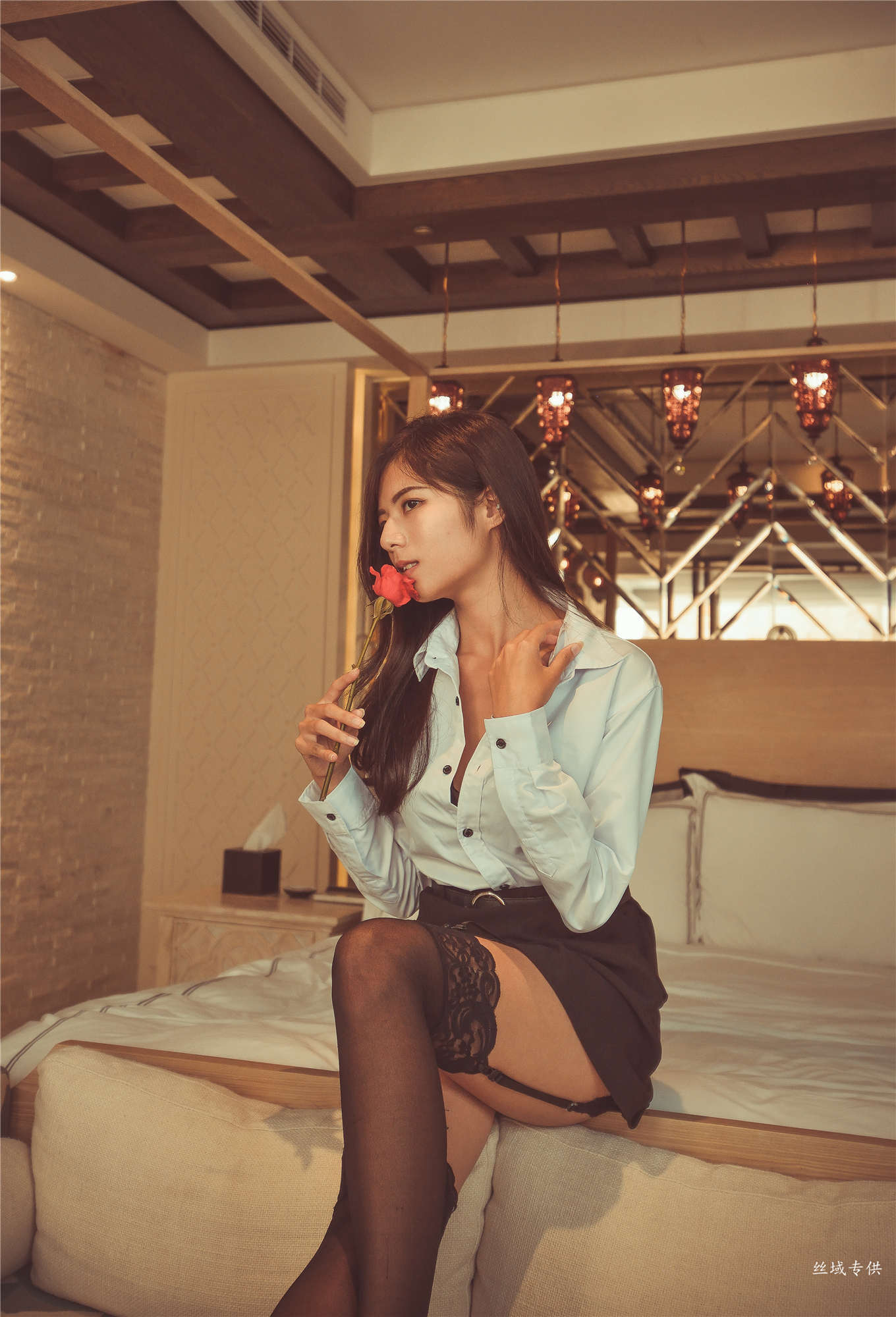 方唯真 性感.芭蕾城市渡假旅店 黑丝OL-图125