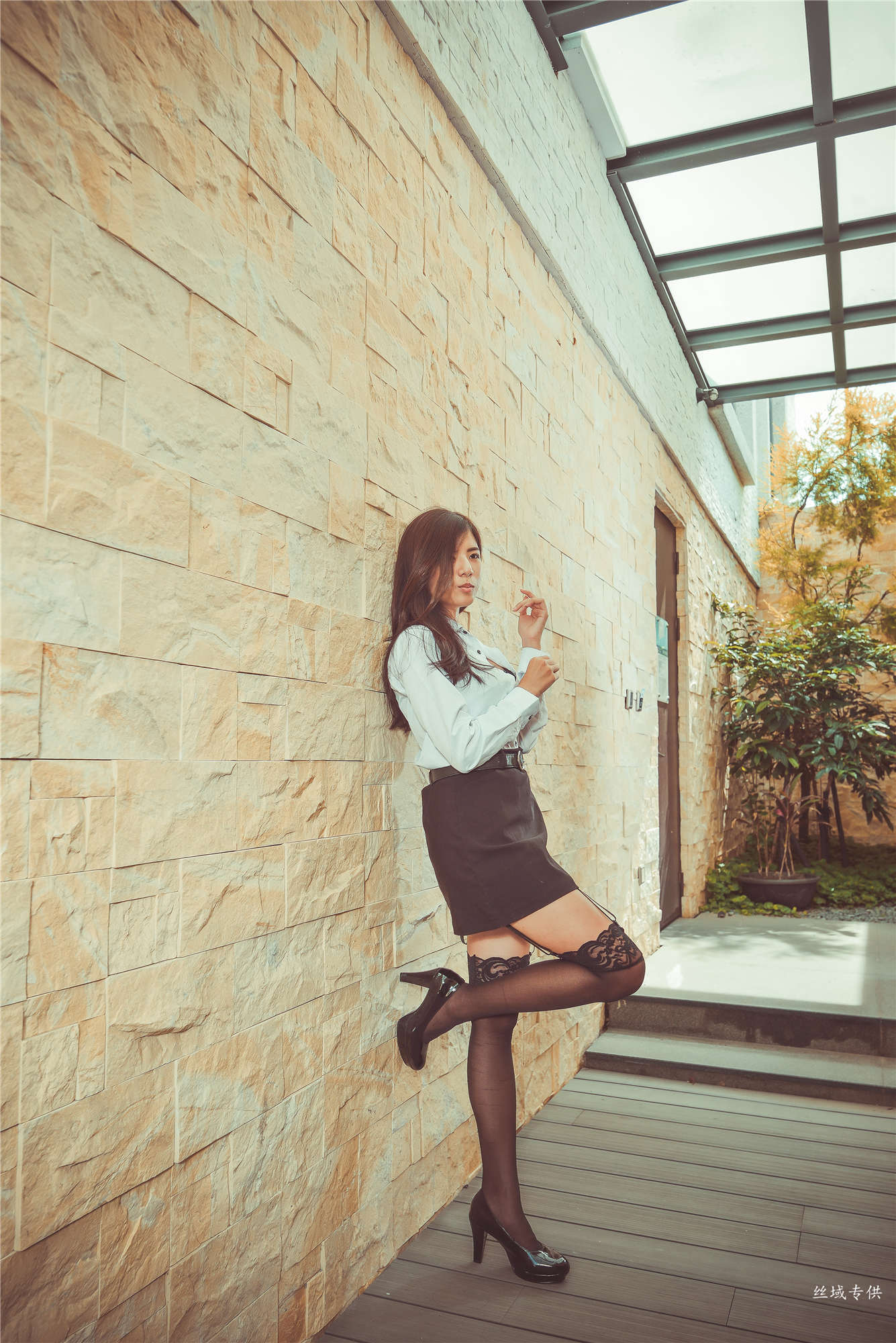 方唯真 性感.芭蕾城市渡假旅店 黑丝OL-图73