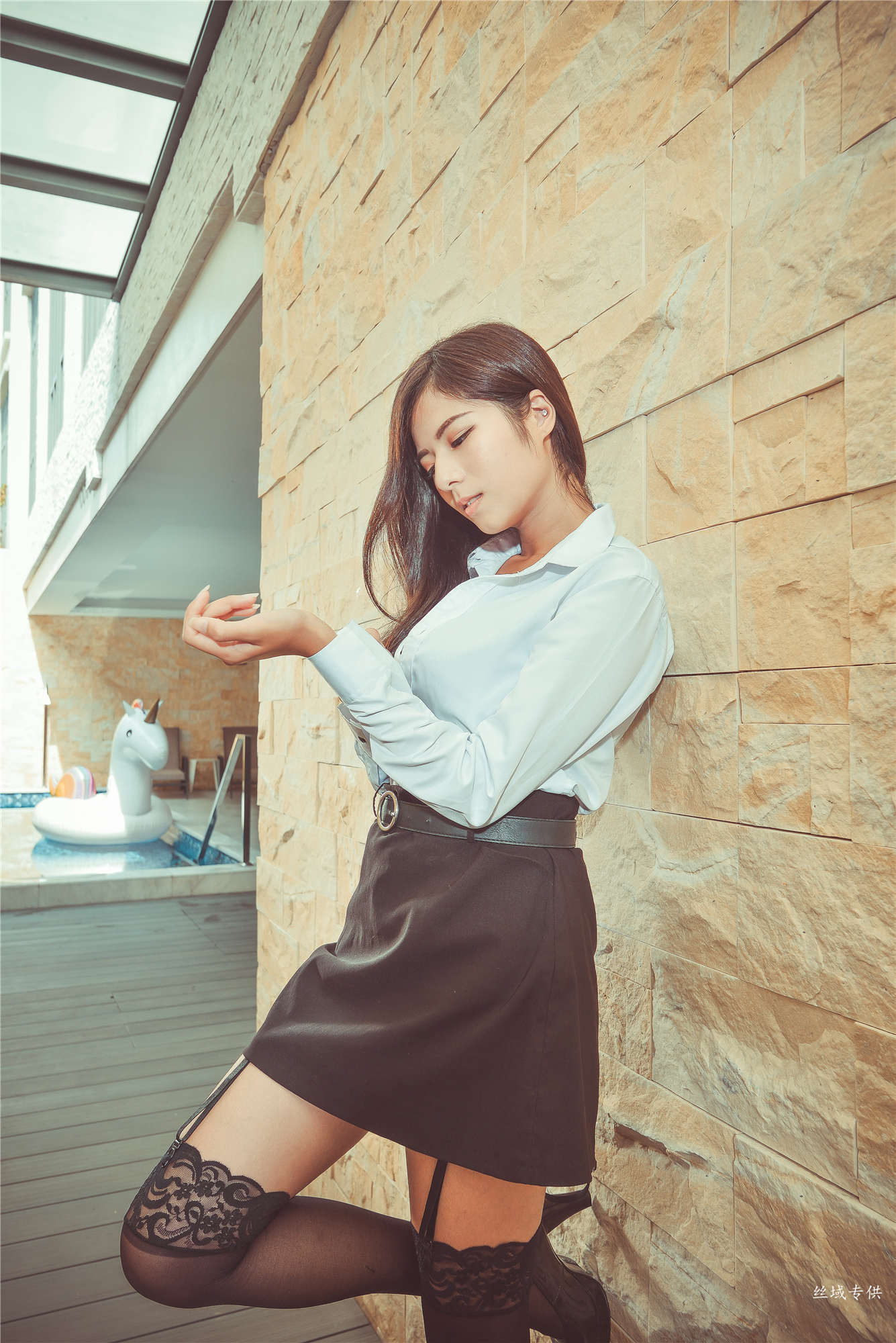 方唯真 性感.芭蕾城市渡假旅店 黑丝OL-图74