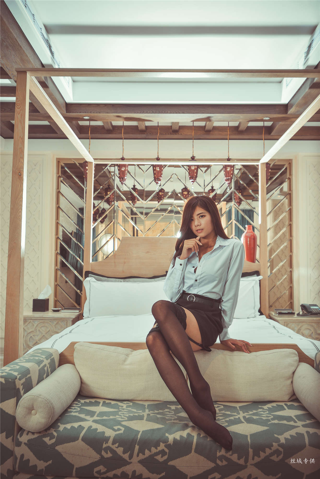 方唯真 性感.芭蕾城市渡假旅店 黑丝OL-图90