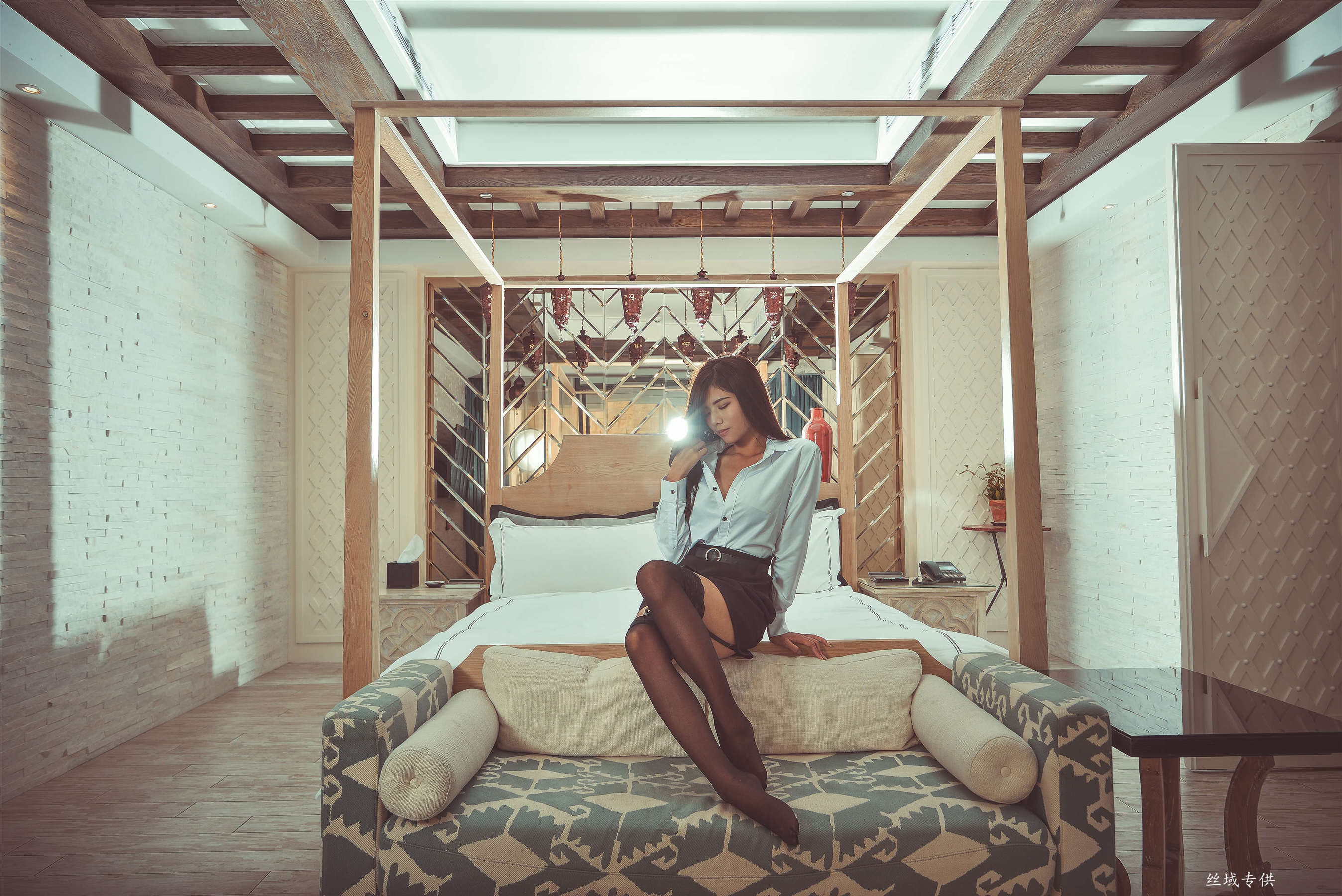 方唯真 性感.芭蕾城市渡假旅店 黑丝OL-图91