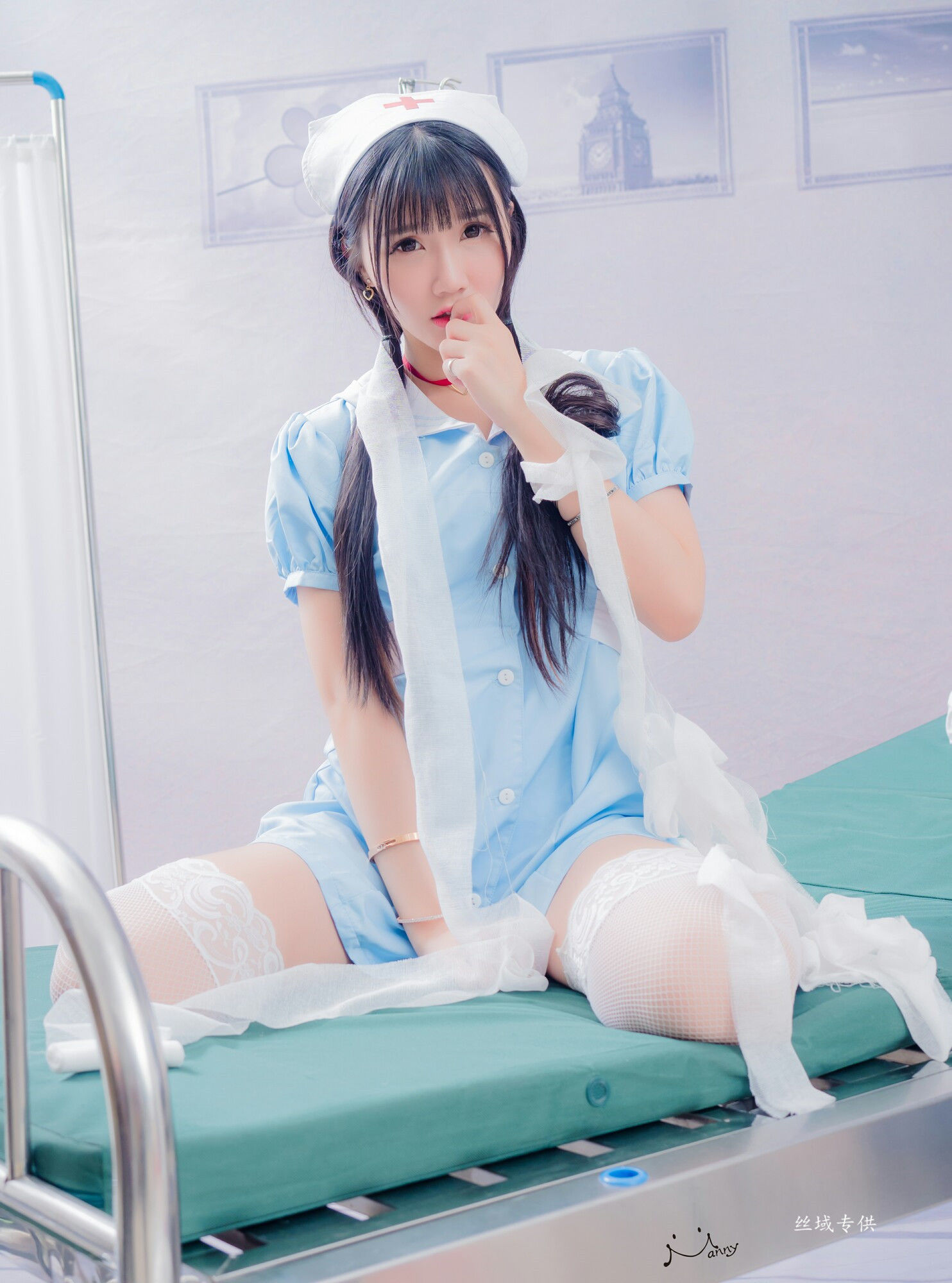 喬喬兒 粉蓝護士風-图0