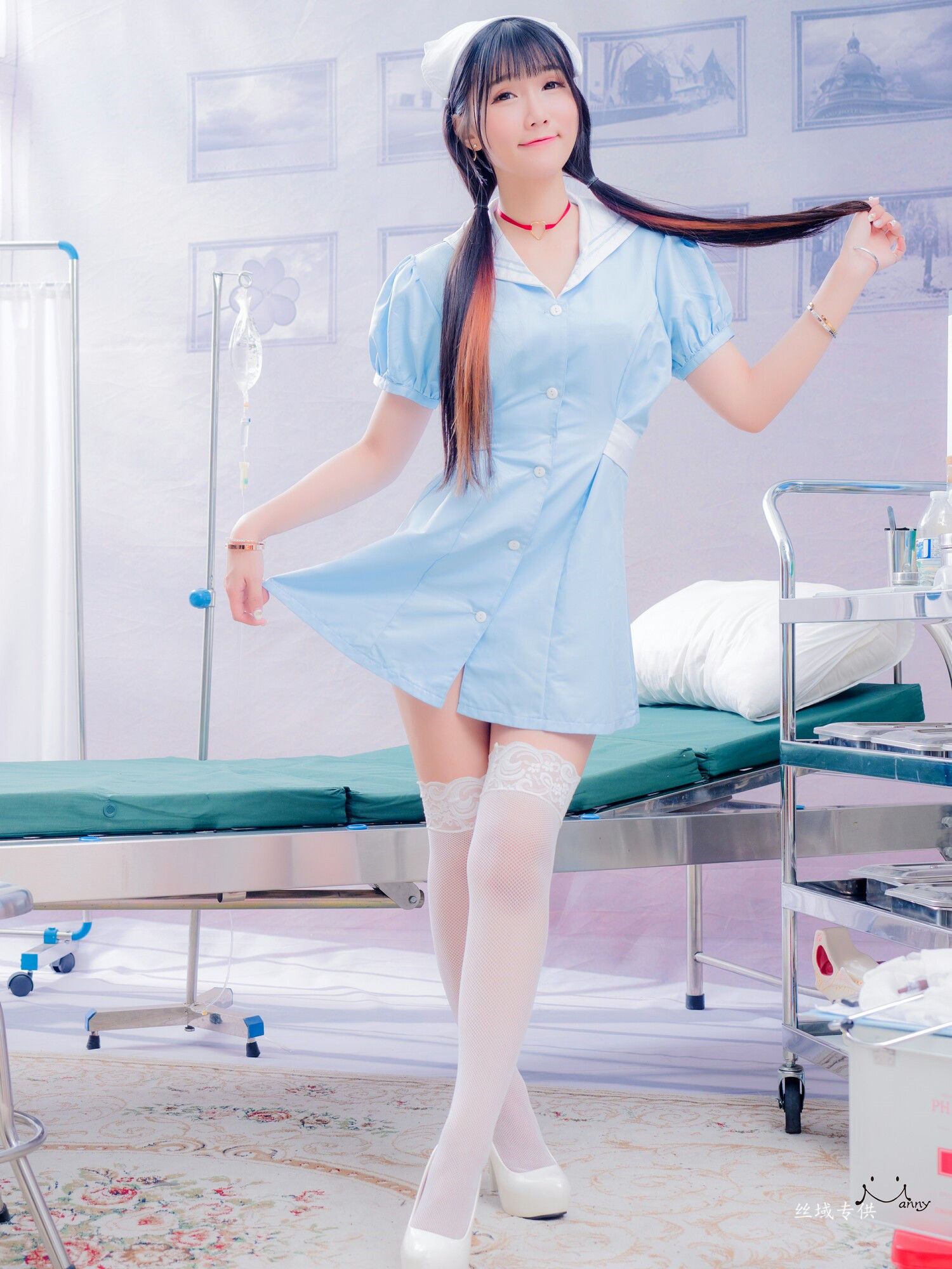 喬喬兒 粉蓝護士風-图9