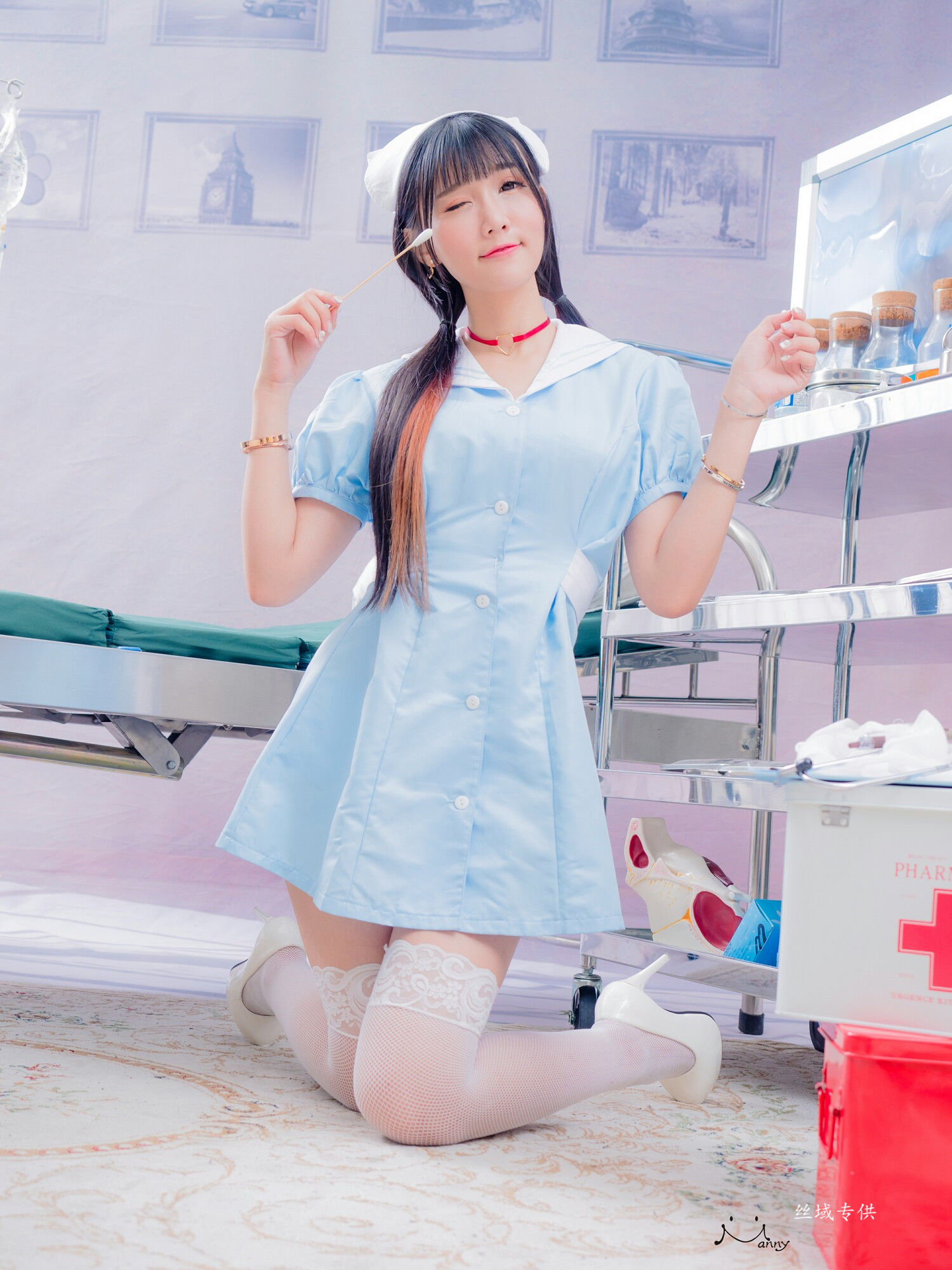 喬喬兒 粉蓝護士風-图16