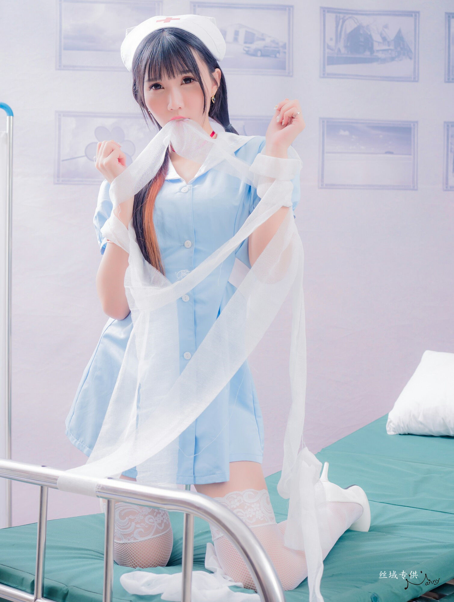 喬喬兒 粉蓝護士風-图5