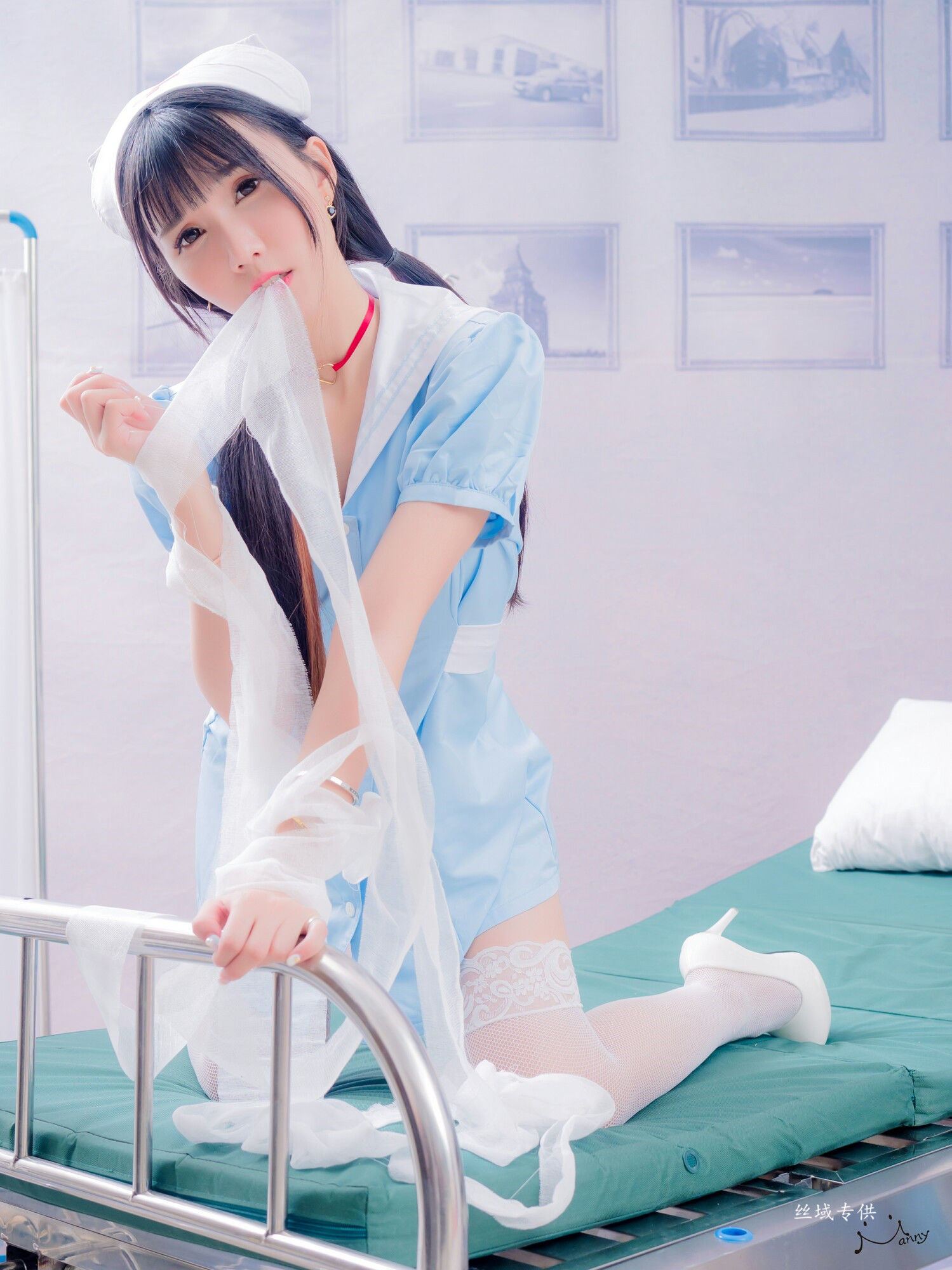 喬喬兒 粉蓝護士風-图6