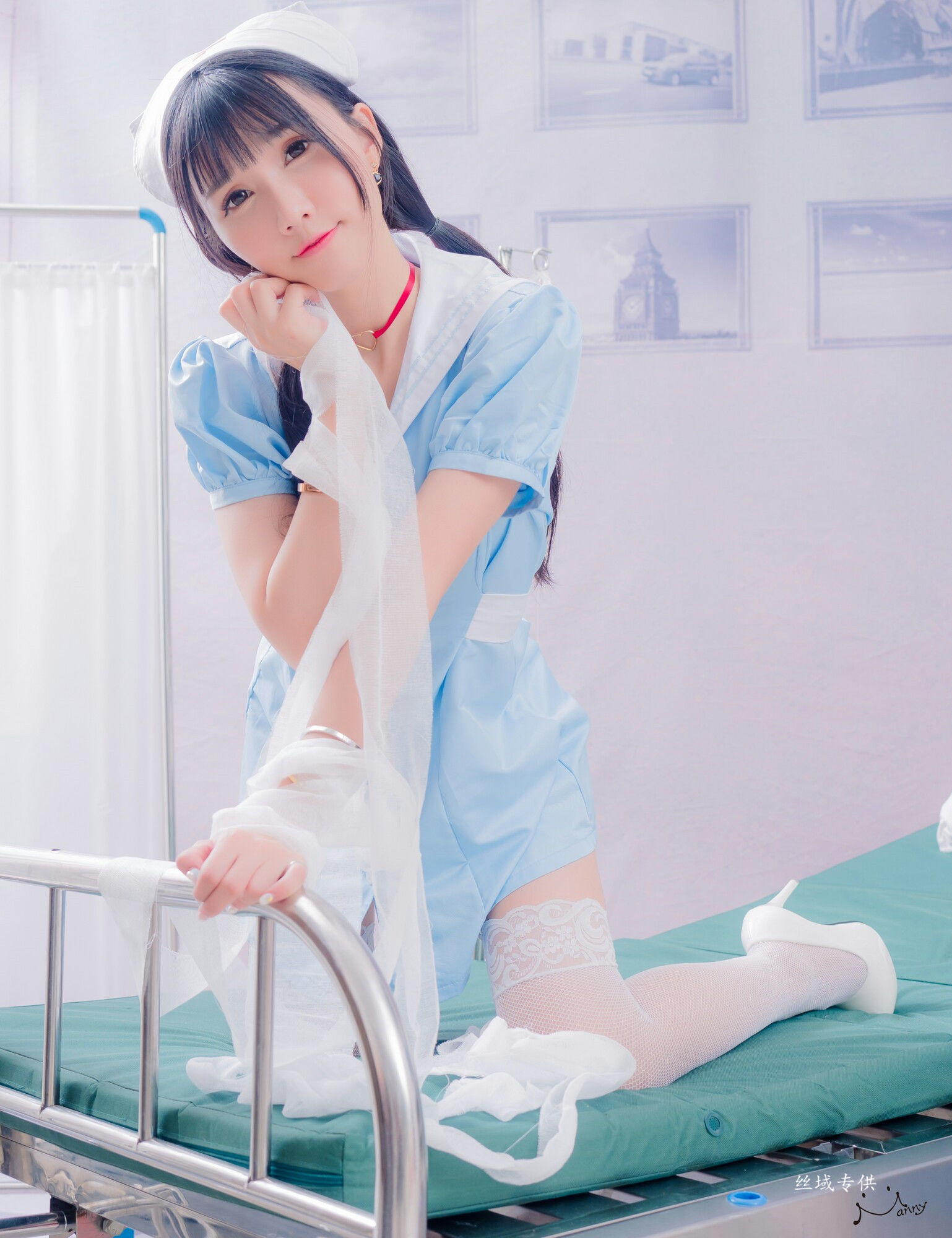 喬喬兒 粉蓝護士風-图7