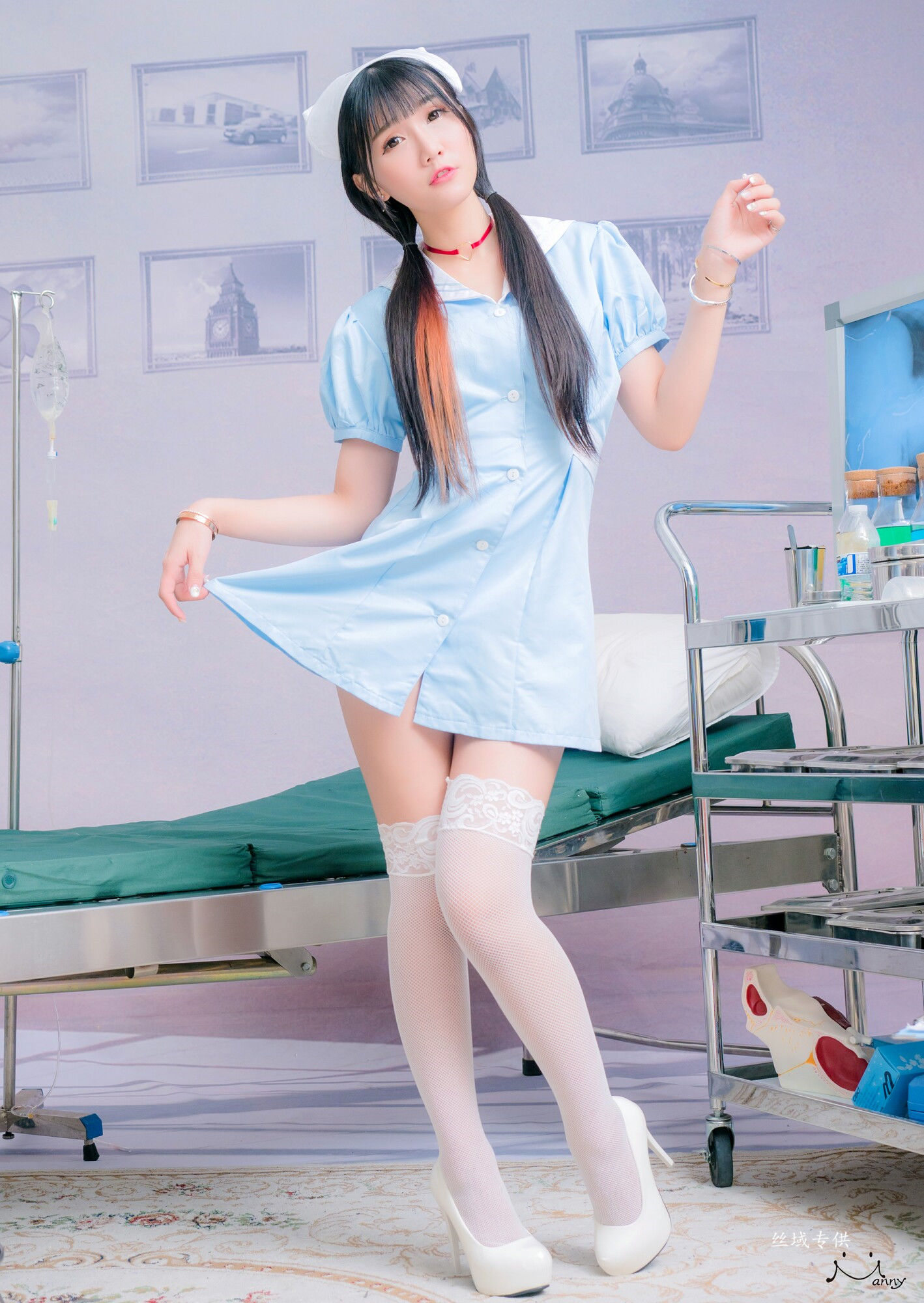 喬喬兒 粉蓝護士風-图8