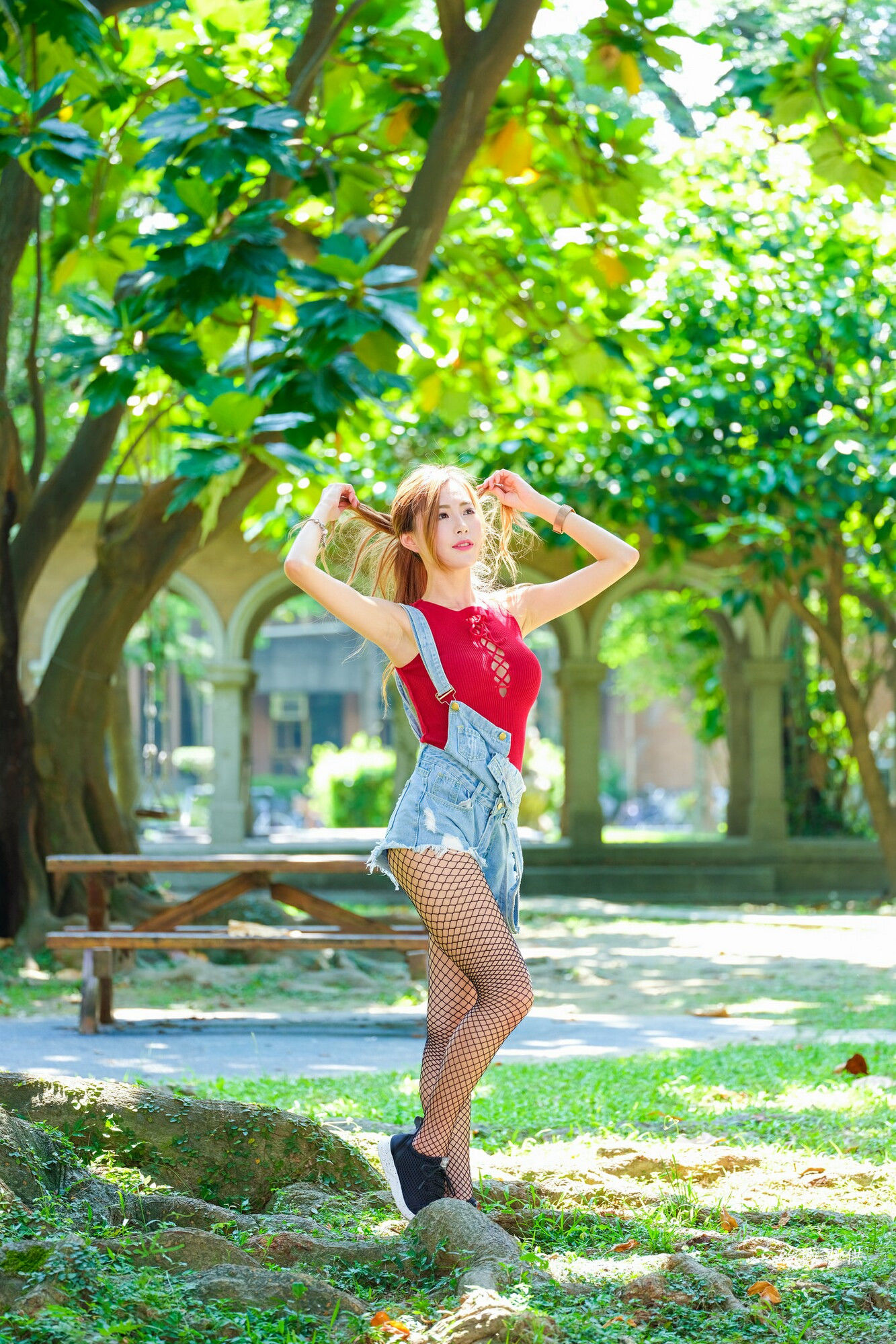 黄艾比 外拍服装（网袜）-图30