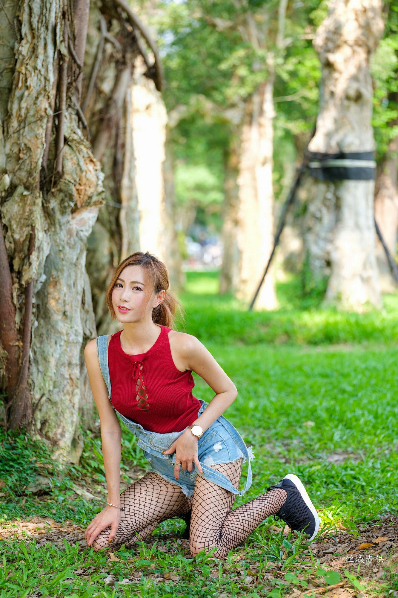 黄艾比 外拍服装（网袜）-图33