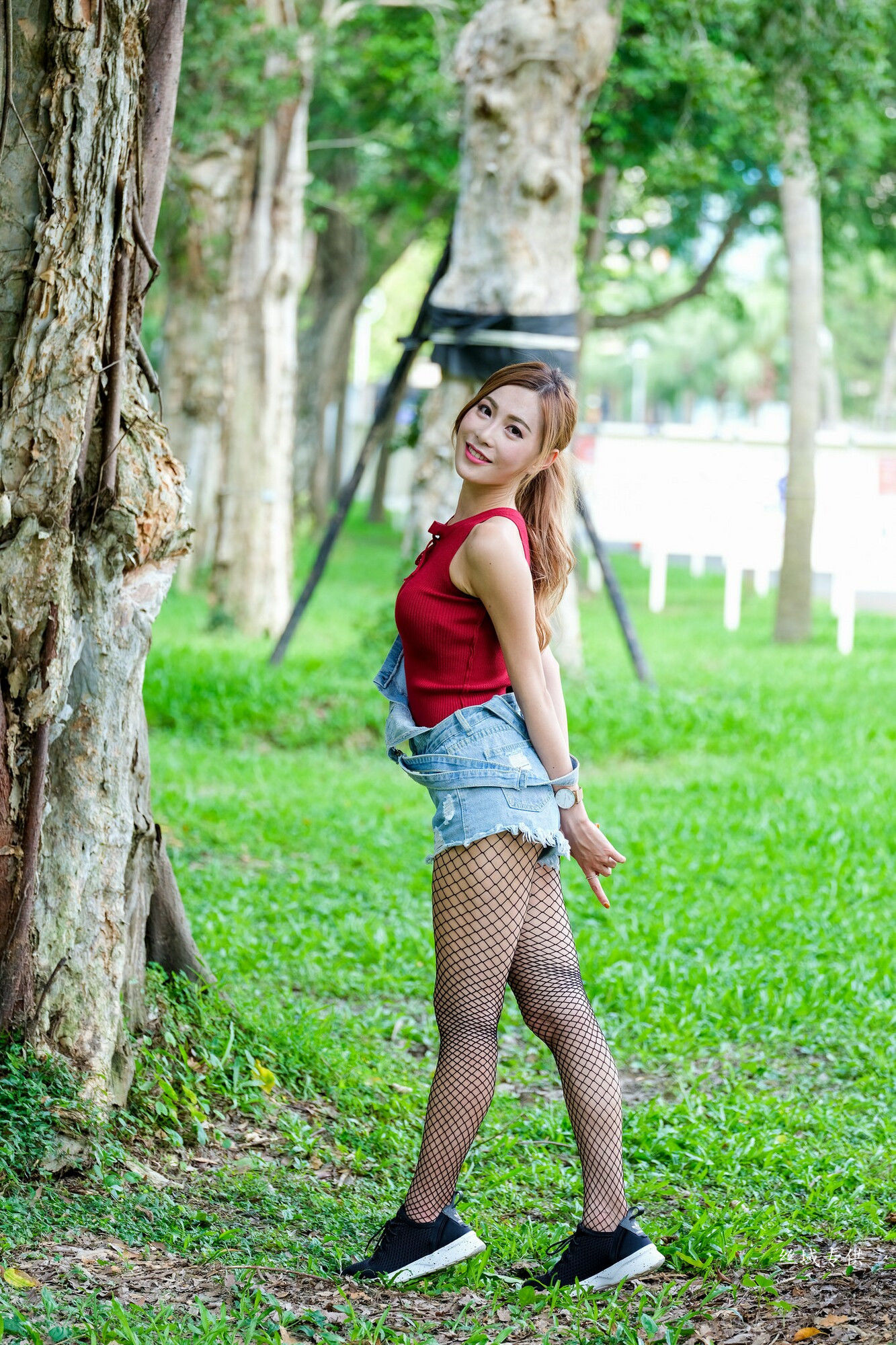 黄艾比 外拍服装（网袜）-图75