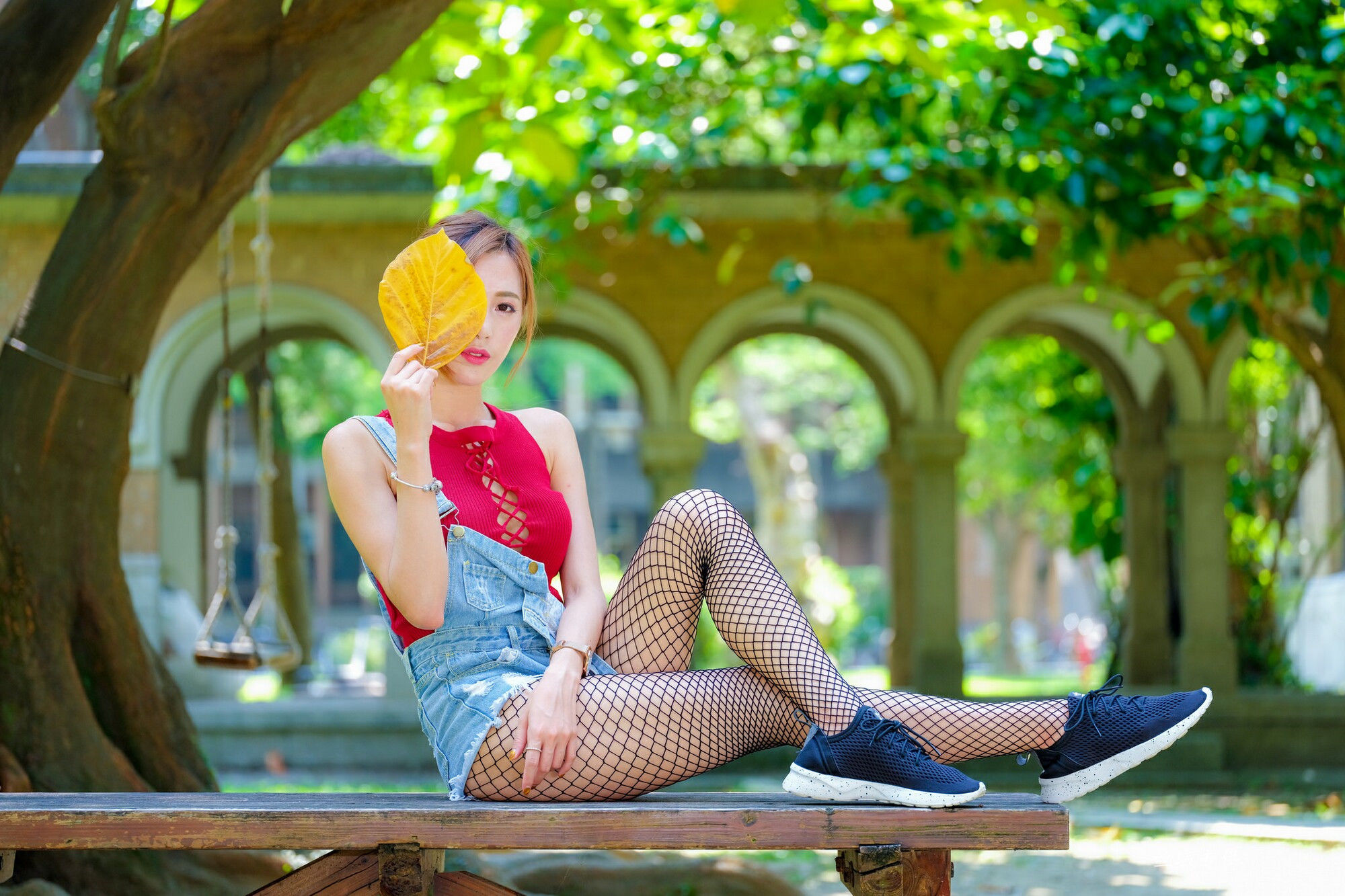 黄艾比 外拍服装（网袜）-图79