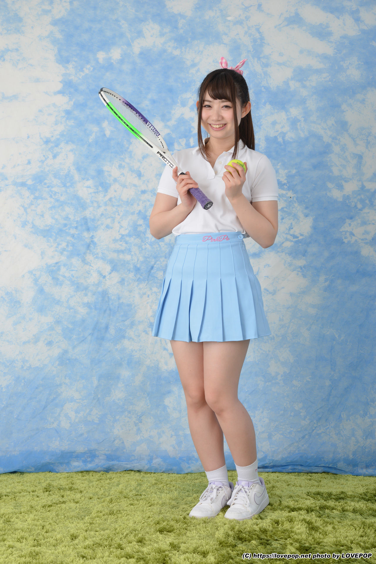 Ayuna Niko あゆな虹恋 tennis ball and racket ! - PPV-图0
