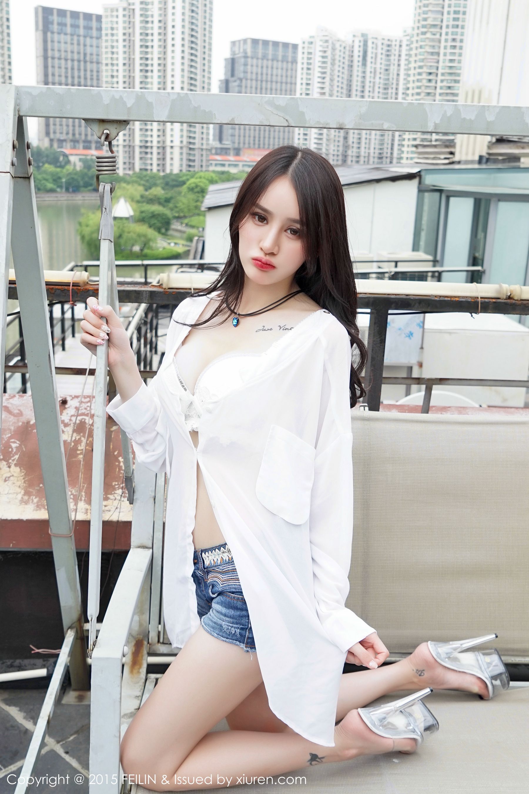 Cheryl青树 - 豹纹比基尼+牛仔热裤  Vol.007-图36