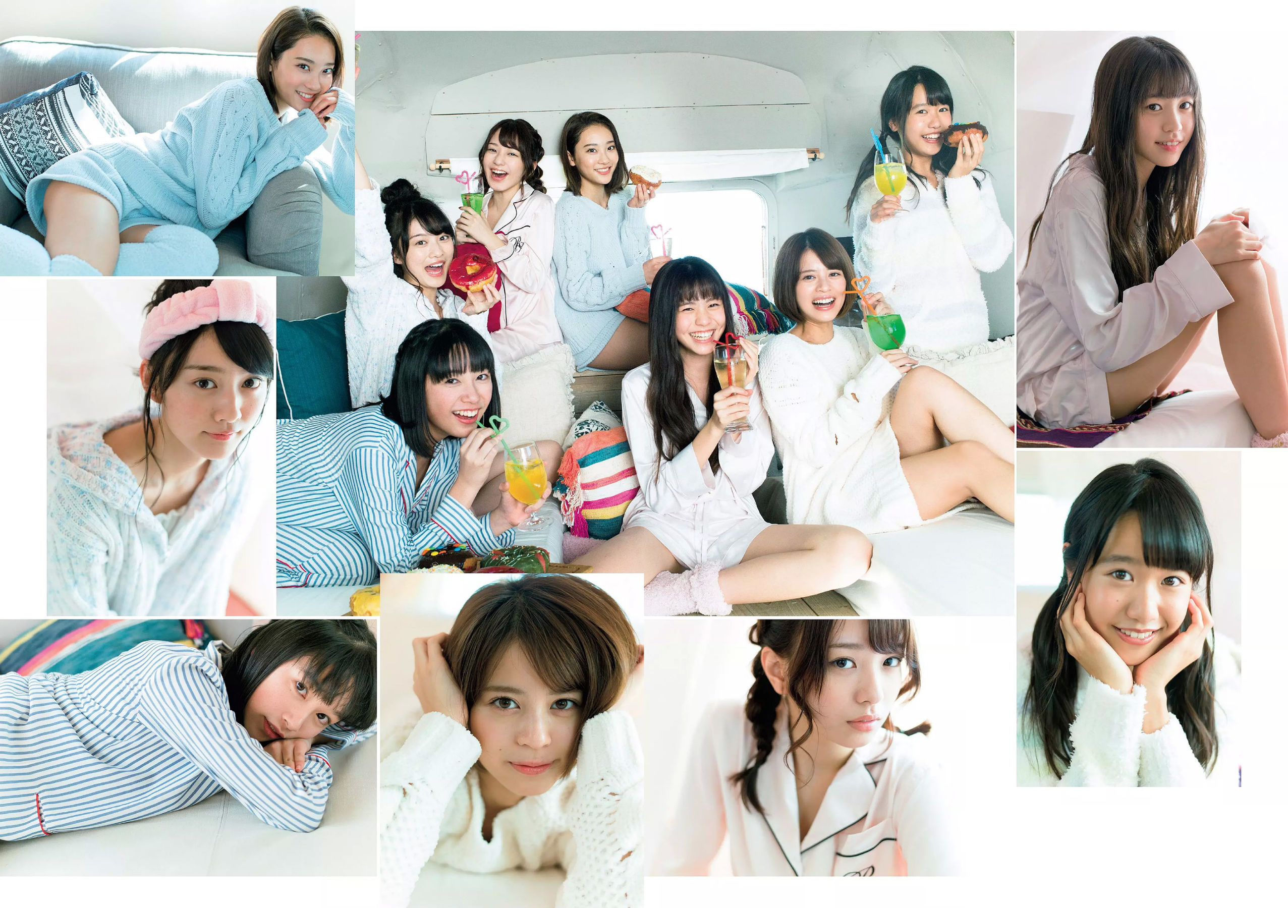 松岡音々 宮下かな子 岸明日香 松川菜々花 天木じゅん 清瀬まち  2018年No.05 写真杂志-图20