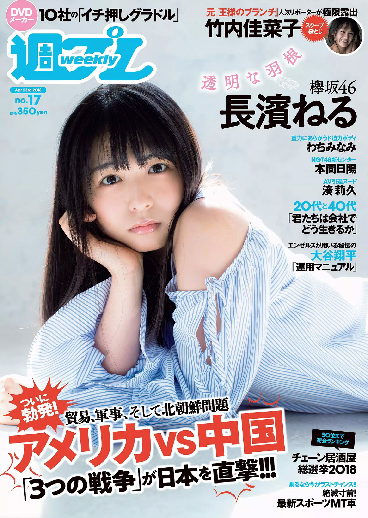 長濱ねる 沢すみれ 松田紗和 わちみなみ 本間日陽 齊藤英里 竹内佳菜子  2018年No.17 写真杂志-图0