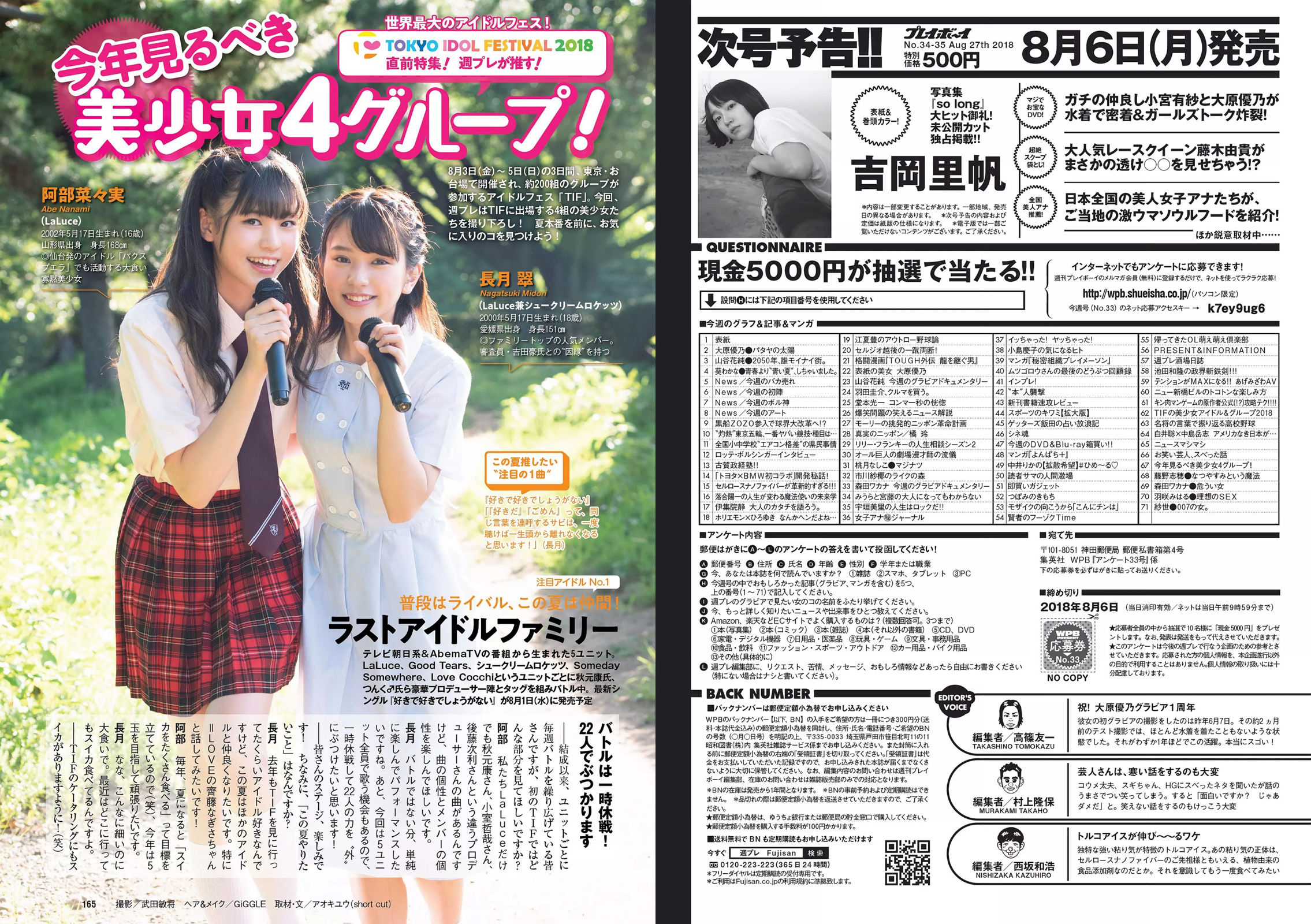 大原優乃 山谷花純 葵わかな 桃月なしこ 藤野志穂 森田ワカナ  2018年No.33 写真杂志-图15