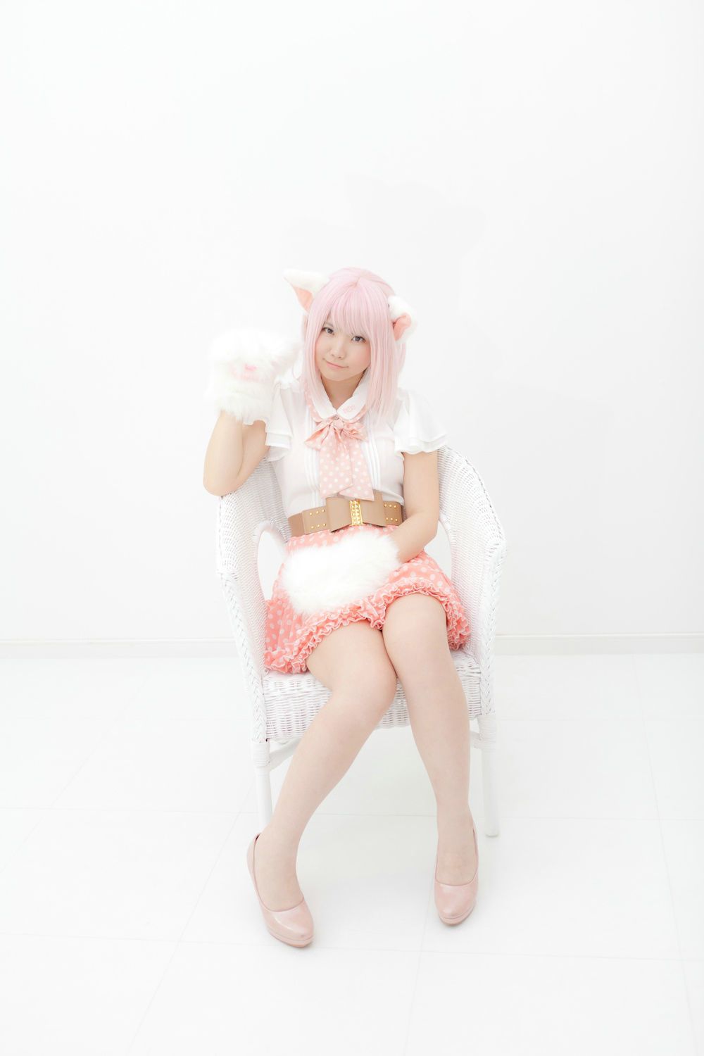Enako(えなこ)  Necomimi (ネコ耳)(White)-图0