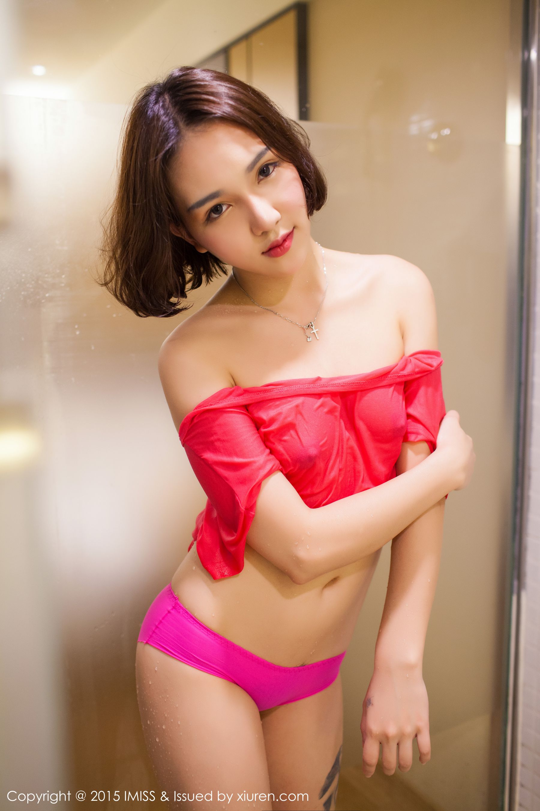 轻熟女@艾诗iccey《浴室湿身+黑丝诱惑》  Vol.043-图24