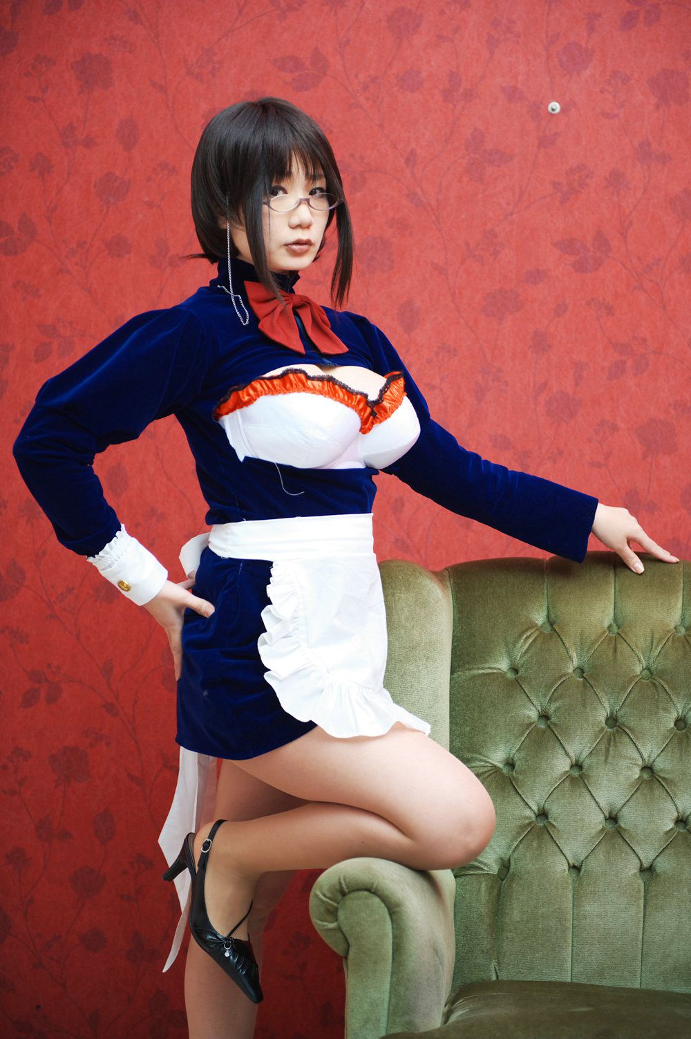 Chiyoko(チョコボール向囲) Unknown Character女仆眼镜娘-图12