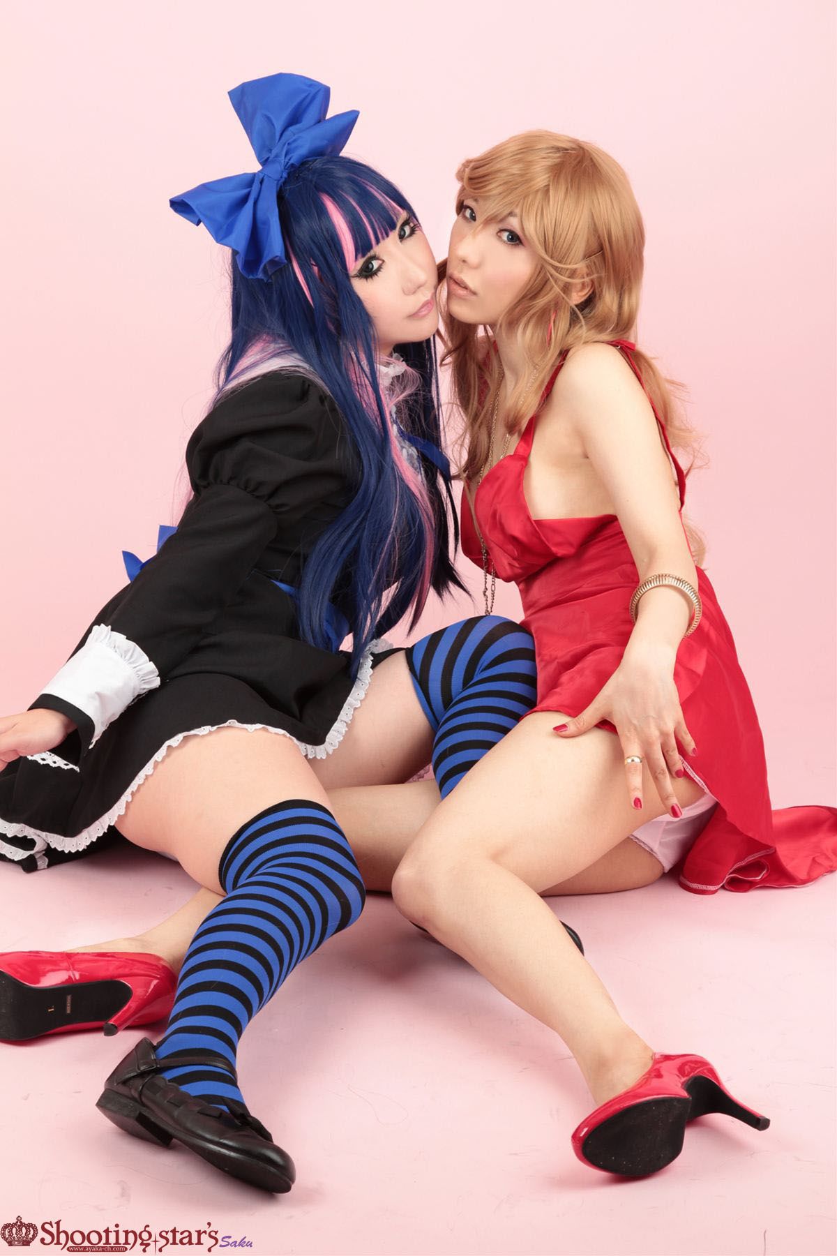 绫香サク (Saku サク Saku Ayaka) &Hanamura Saki(花邑沙希)《Panty & Stocking with Garterbelt》-图12