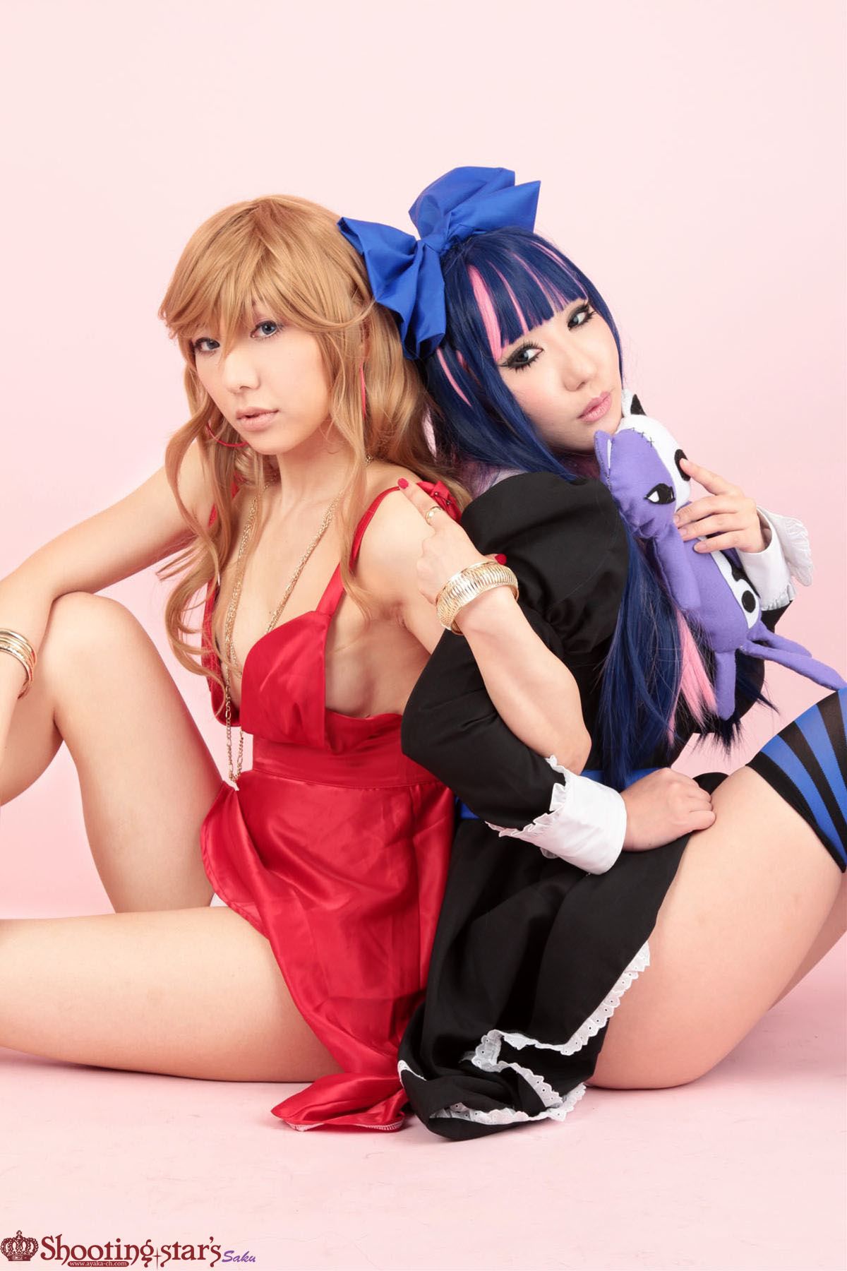 绫香サク (Saku サク Saku Ayaka) &Hanamura Saki(花邑沙希)《Panty & Stocking with Garterbelt》-图14