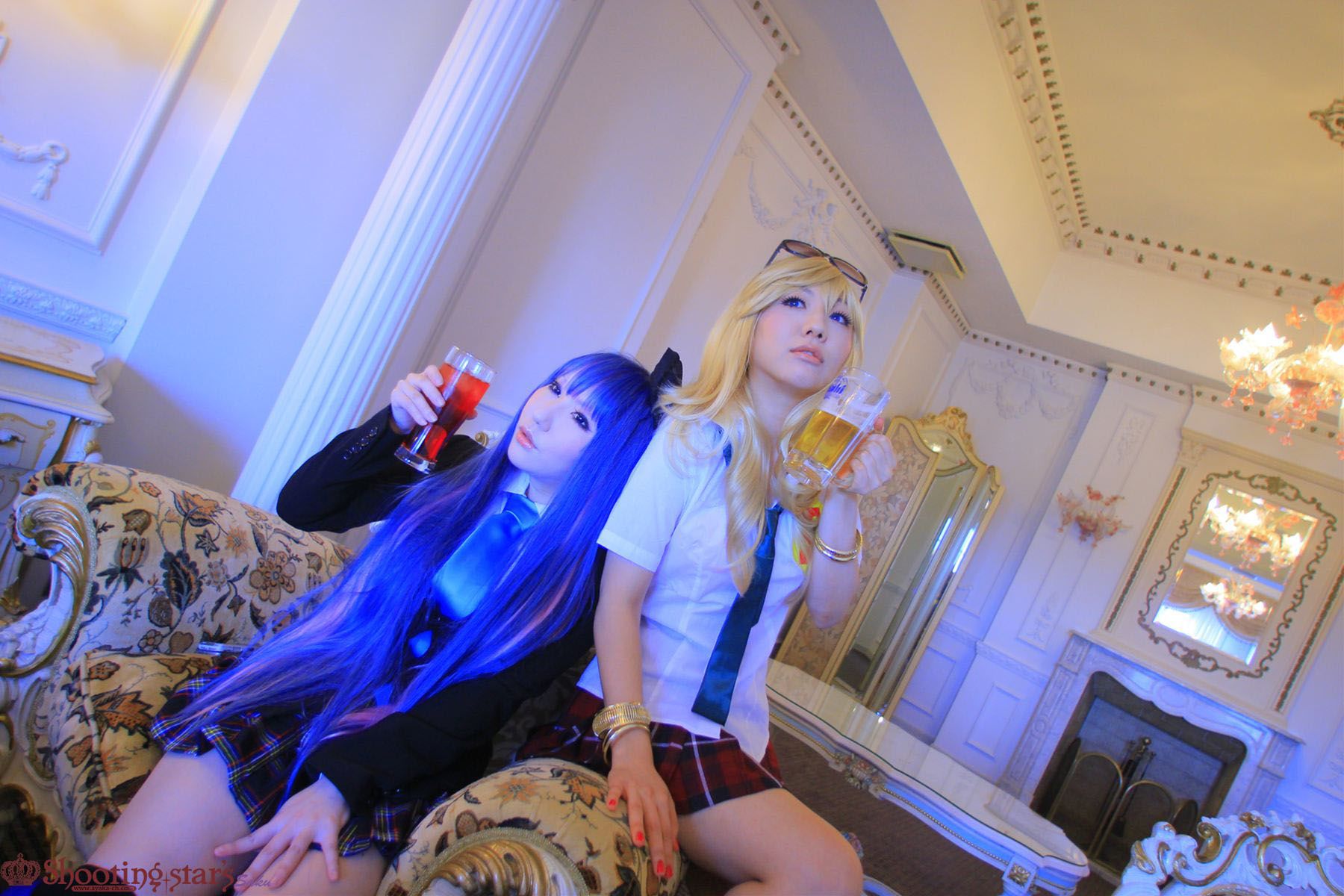 绫香サク (Saku サク Saku Ayaka) &Hanamura Saki(花邑沙希)《Panty & Stocking with Garterbelt》-图45