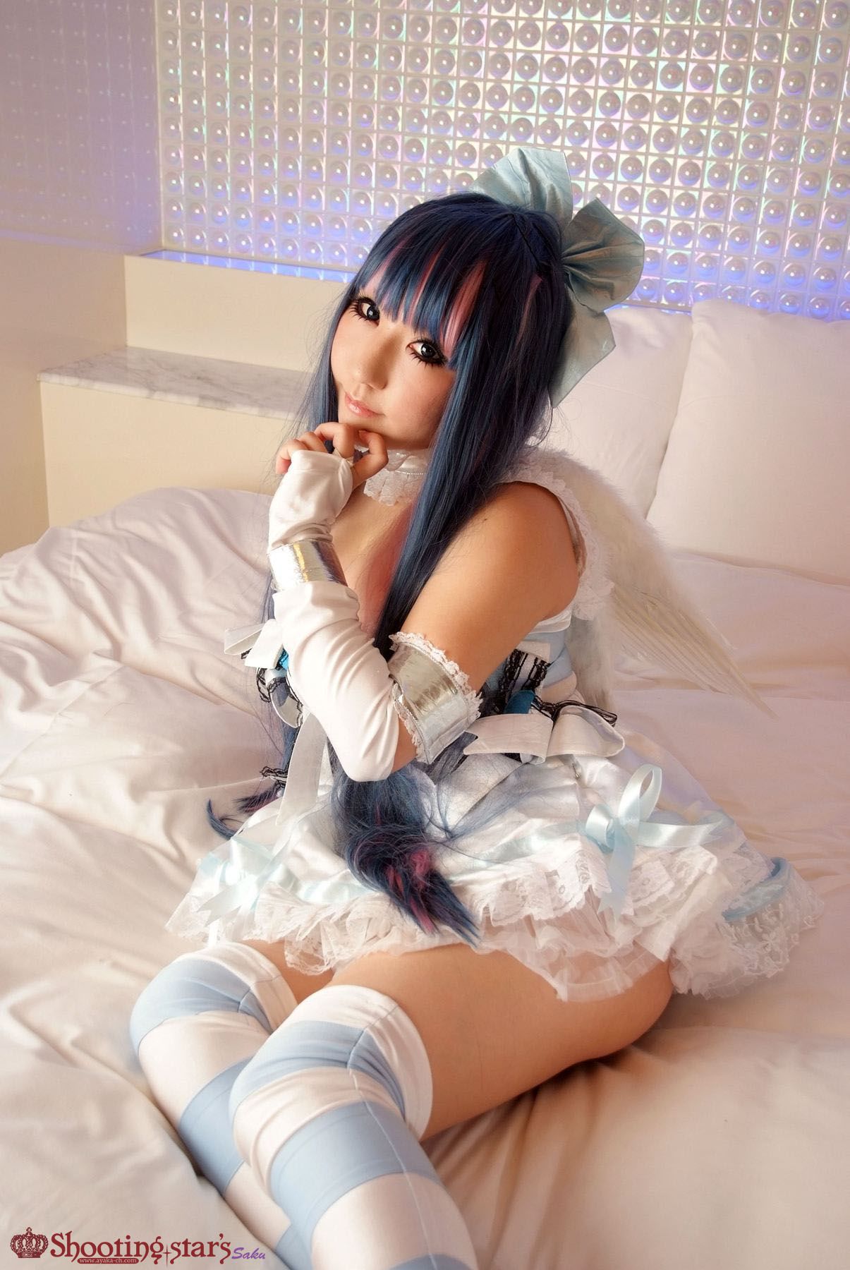 绫香サク (Saku サク Saku Ayaka) &Hanamura Saki(花邑沙希)《Panty & Stocking with Garterbelt》-图4